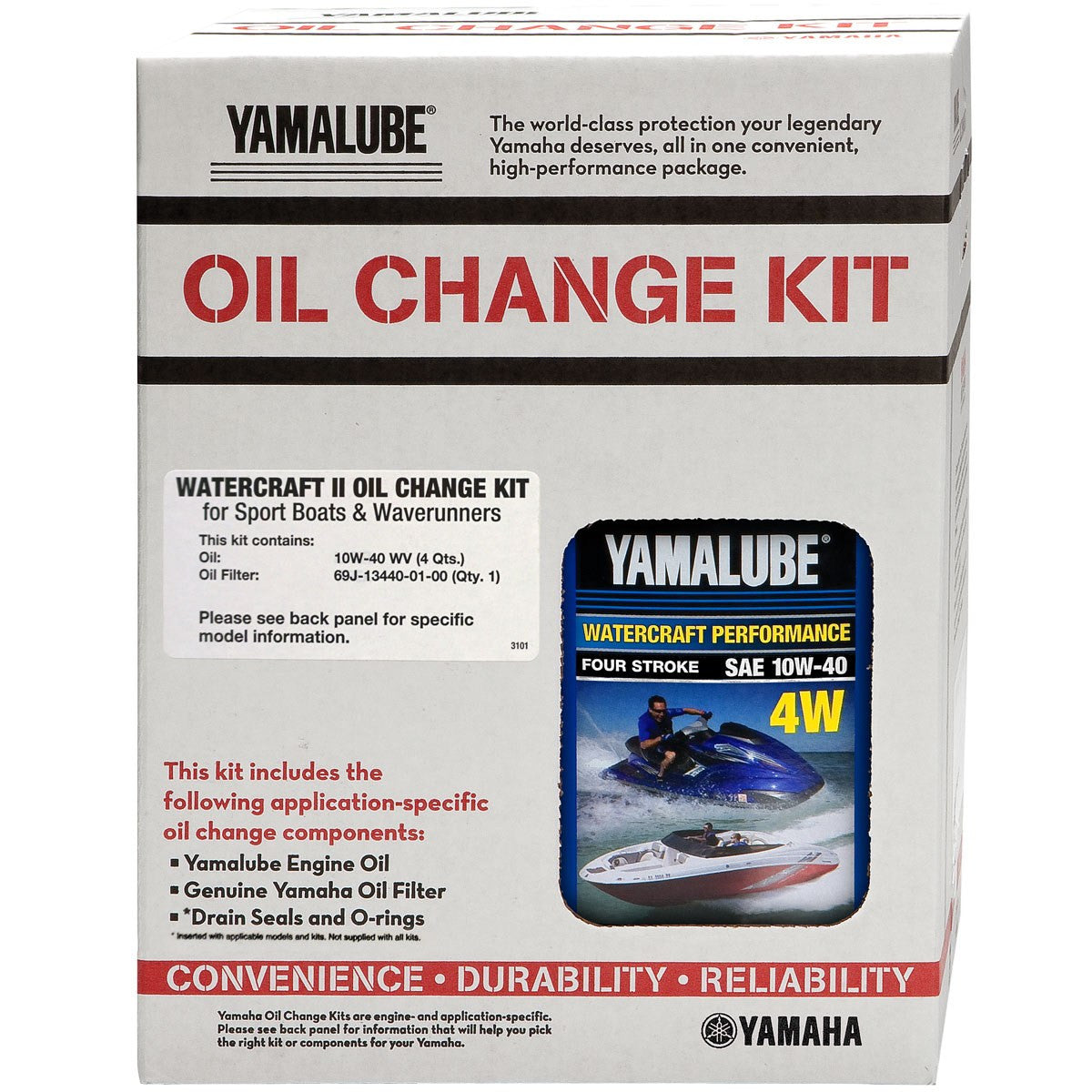 Yamaha Yamalube 1.8L WaveRunner Oil Change Kit | LUB-WTRCG-KT-10