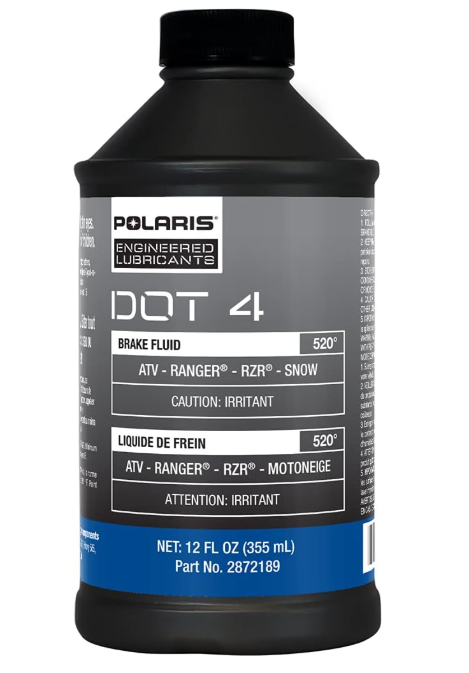 Polaris DOT 4 Brake Fluid for RANGER, RZR, ATV, Snowmobile Models With Hydraulic Brakes, Ultimate Braking Performance, Optimal Brake Lever Response and Sensitivity | 2872189