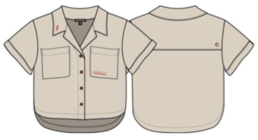 Women'S Smoke Show Crop Button-Up Shirt by Fasthouse