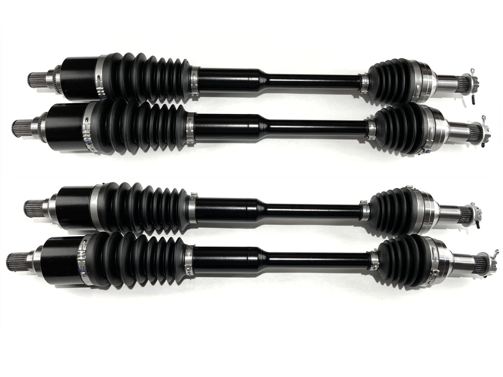 Monster XP Series Full CV Axle Set for Arctic Cat 2502-356, 2502-357, Prowler XT & HDX XT, Front & Rear, Telescoping, Built Tough, 4340 Chromoly, Direct Fit, Factory Length with 4" of Travel