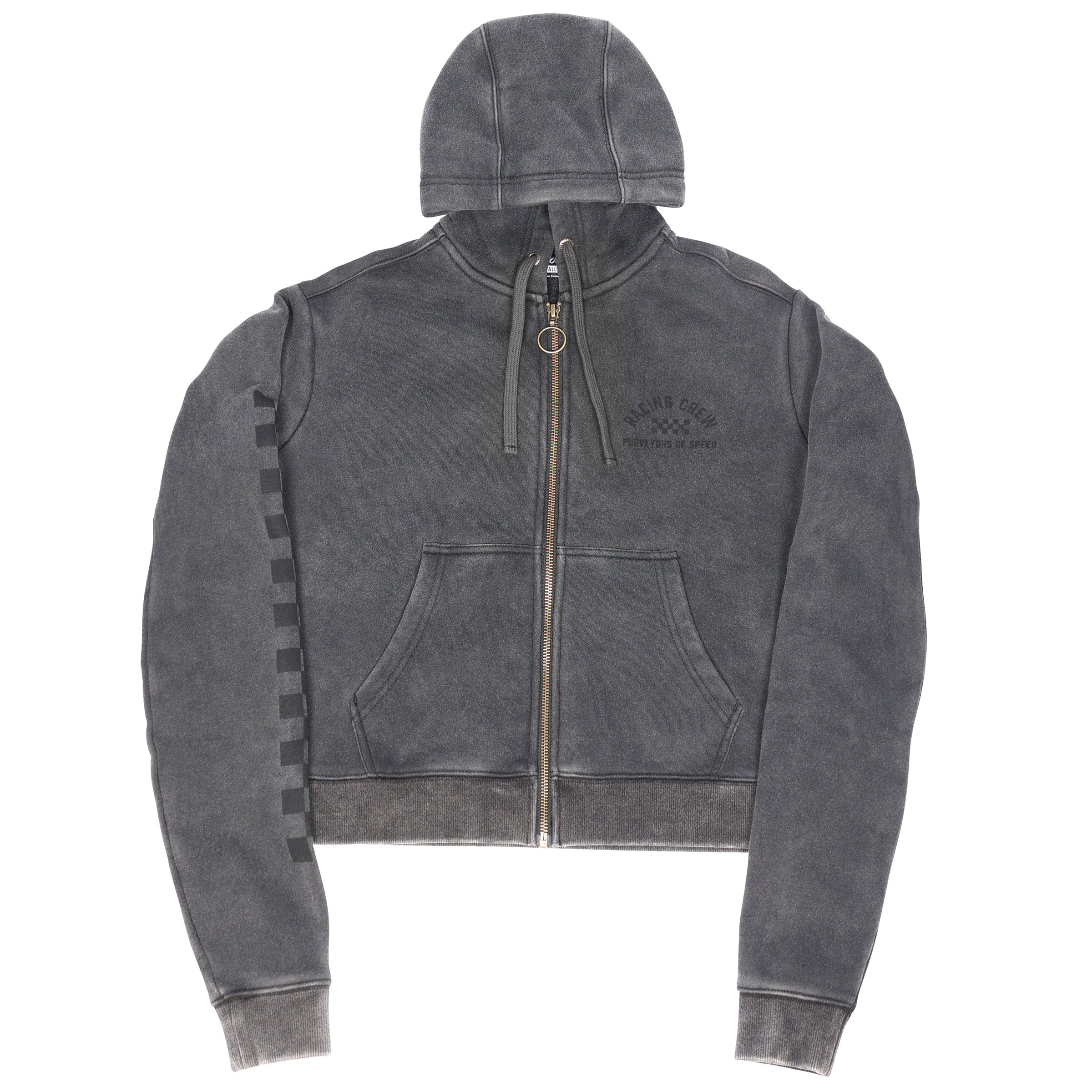 Women'S Discord Overdyed Heavyweight Crop Zip-Up by Fasthouse