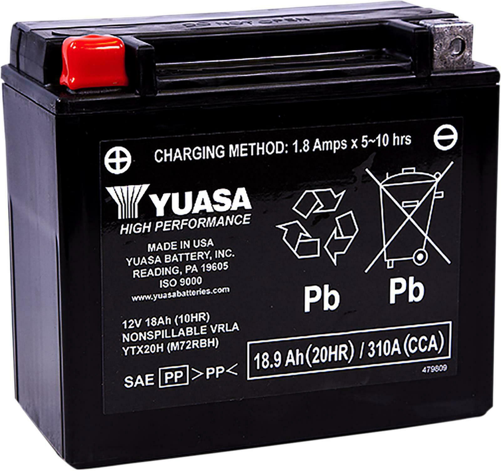 BATTERY YTX20H SEALED FACTORY ACTIVATED by YUASA