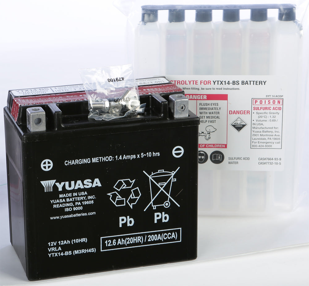 BATTERY YTX14-BS MAINTENANCE FREE by YUASA