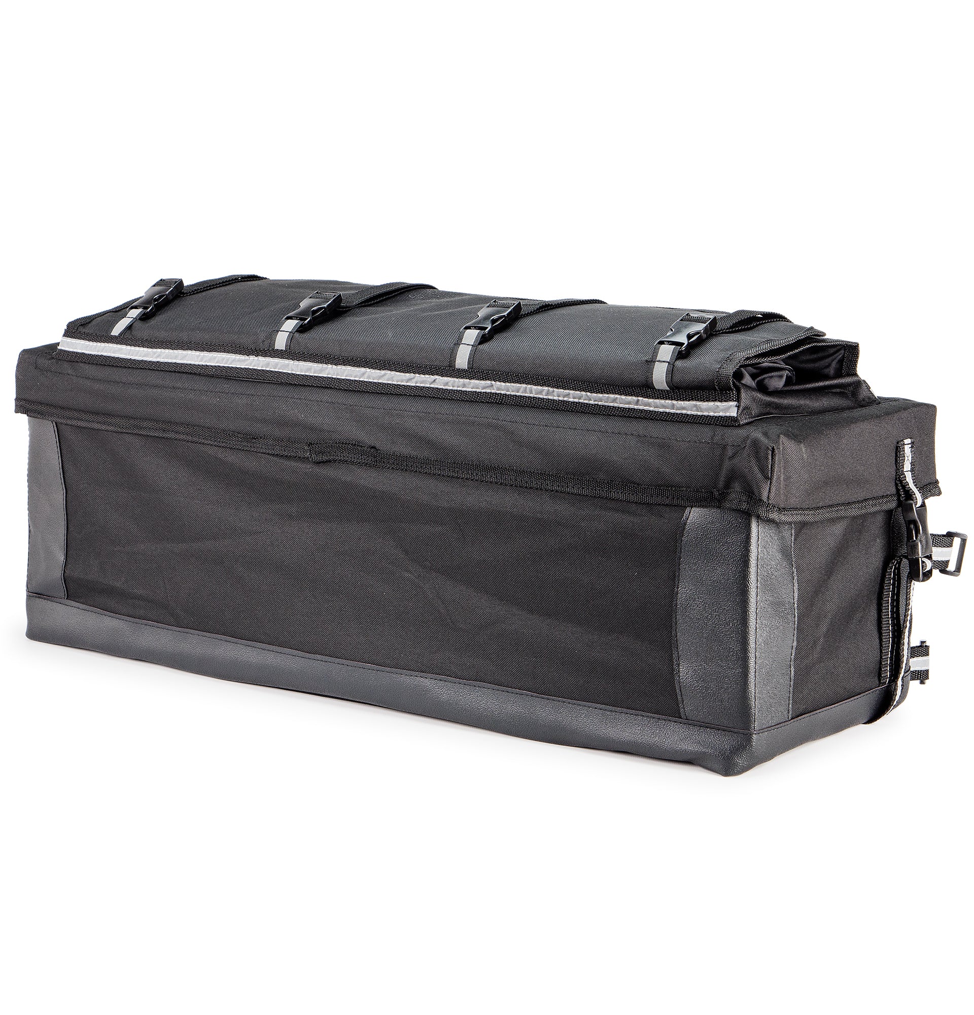 Padded Cargo Set with Saddle Bags for ATV & Snowmobile Black Weather Resistant