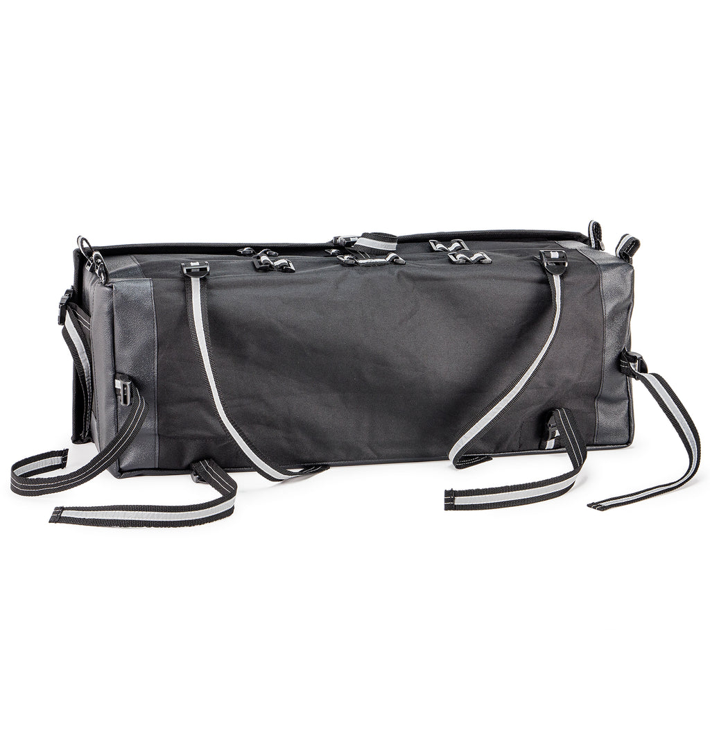 Padded Cargo Set with Saddle Bags for ATV & Snowmobile Black Weather Resistant