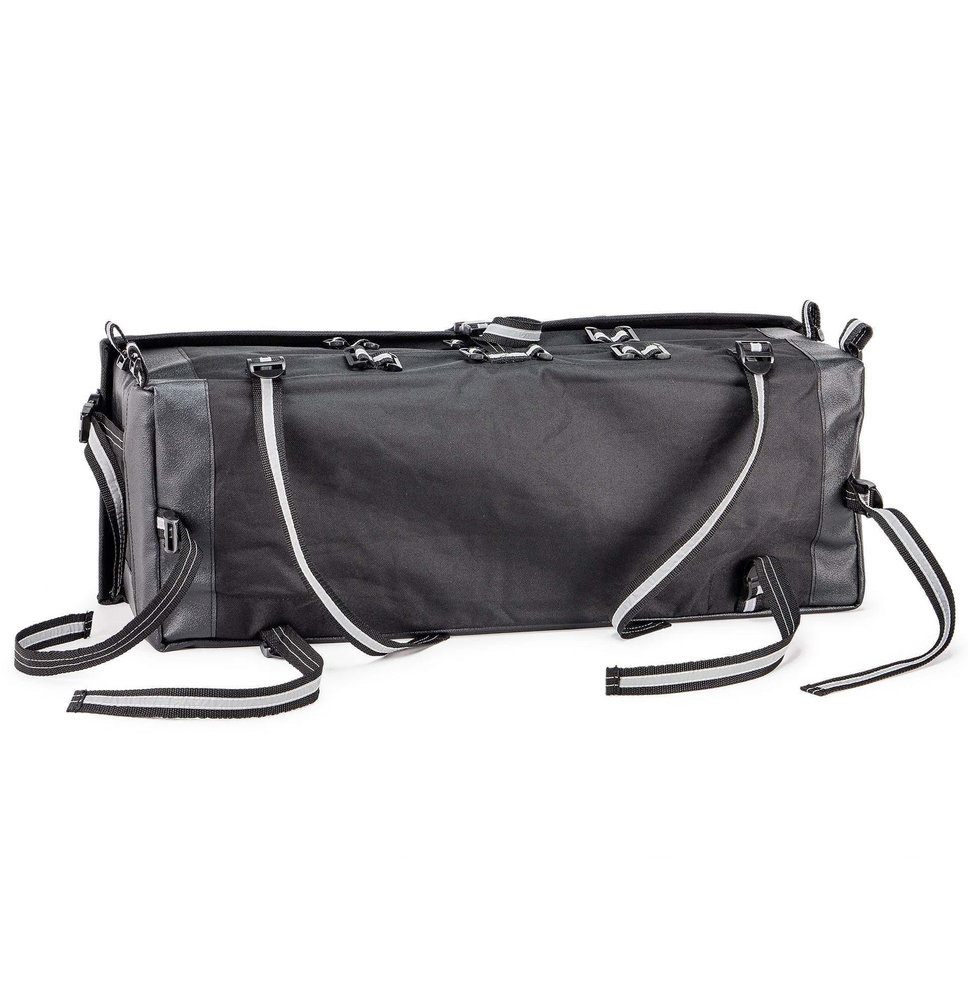 Padded Cargo Set with Saddle Bags for ATV & Snowmobile Black Weather Resistant