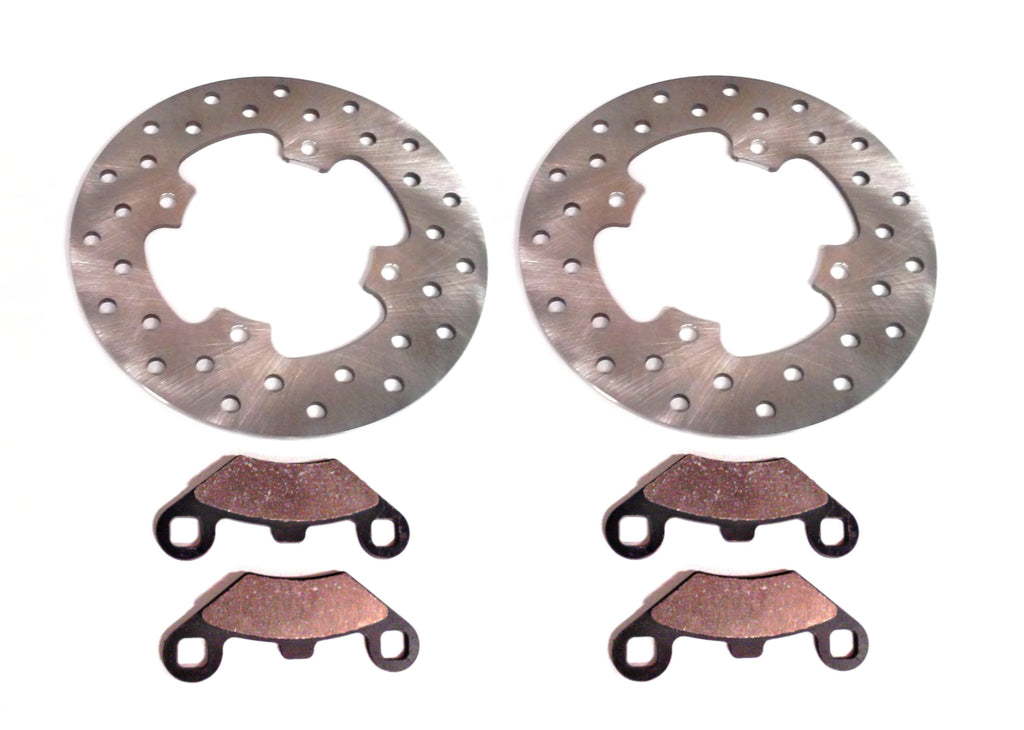 Precision Front Brake Rotors with Pads for Polaris 5248378 Optimal Braking