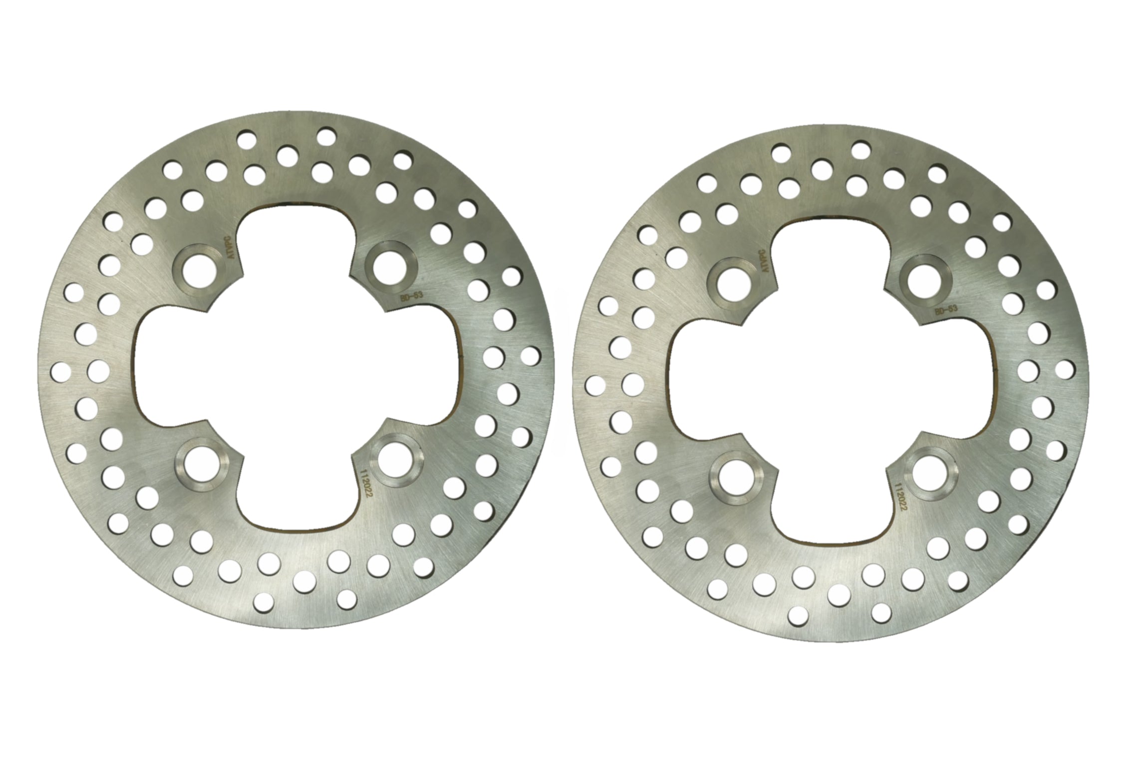 Precision Front Brake Rotors for Kawasaki 41080-0061 Optimal Braking Set of 2
