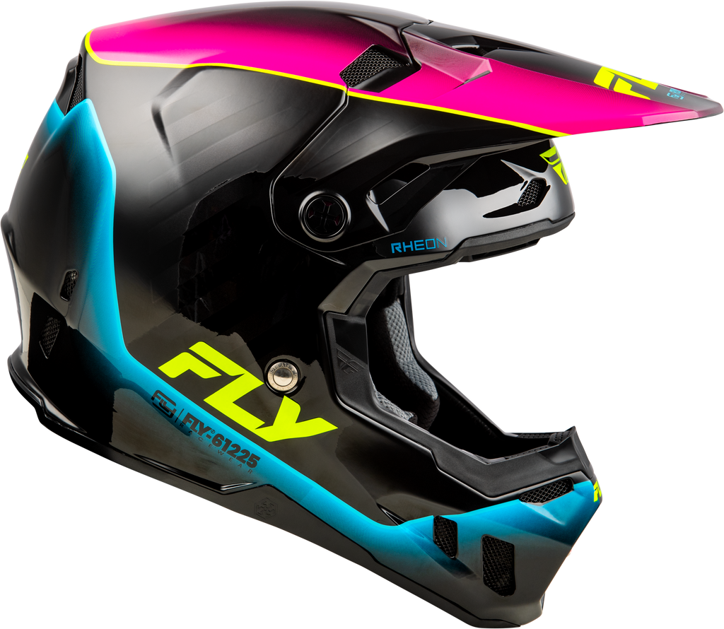 Fly Racing YOUTH FORMULA CC UNDERGLOW HELMET BLACK/PINK/BLUE YL