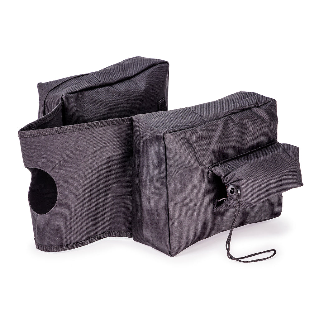 Padded Cargo Storage Saddle Bag for ATV UTV Motorcycle Black Weather Resistant
