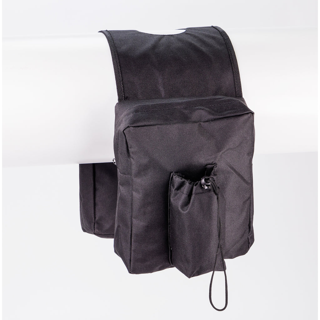 Padded Cargo Storage Saddle Bag for ATV UTV Motorcycle Black Weather Resistant