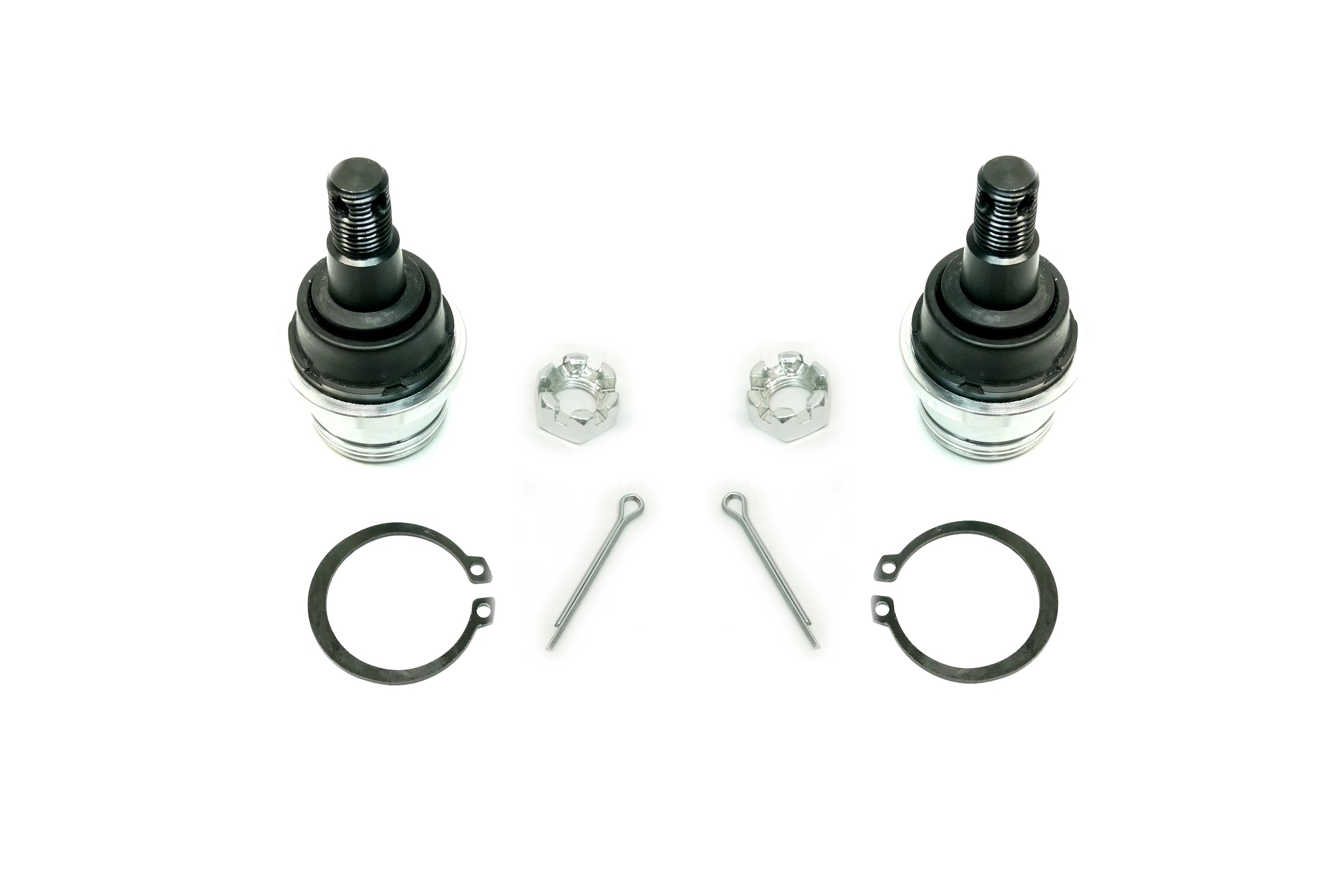 Monster Performance Ball Joints for Honda 51355-HN0-A01, Lower, Heavy Duty, 4340 Chromoly Steel, Greaseable, Low Friction, Adjustable, Chrome Plated, Set of 2