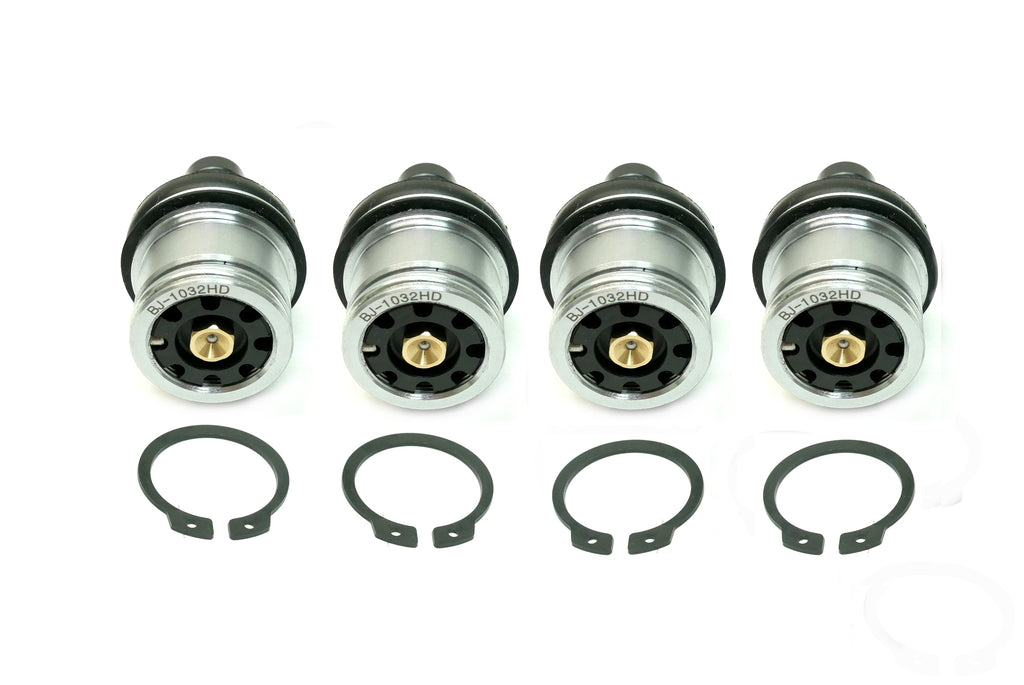 Monster Performance Full Ball Joint Set for Arctic Cat 0405-115, 0405-483, Upper & Lower, Heavy Duty, 4340 Chromoly Steel, Greaseable, Low Friction, Adjustable, Chrome Plated, Set of 4 2