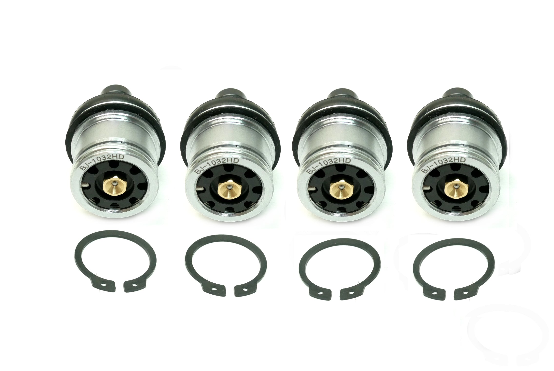 Monster Performance Full Ball Joint Set for Arctic Cat 0405-115, 0405-483, Upper & Lower, Heavy Duty, 4340 Chromoly Steel, Greaseable, Low Friction, Adjustable, Chrome Plated, Set of 4 2