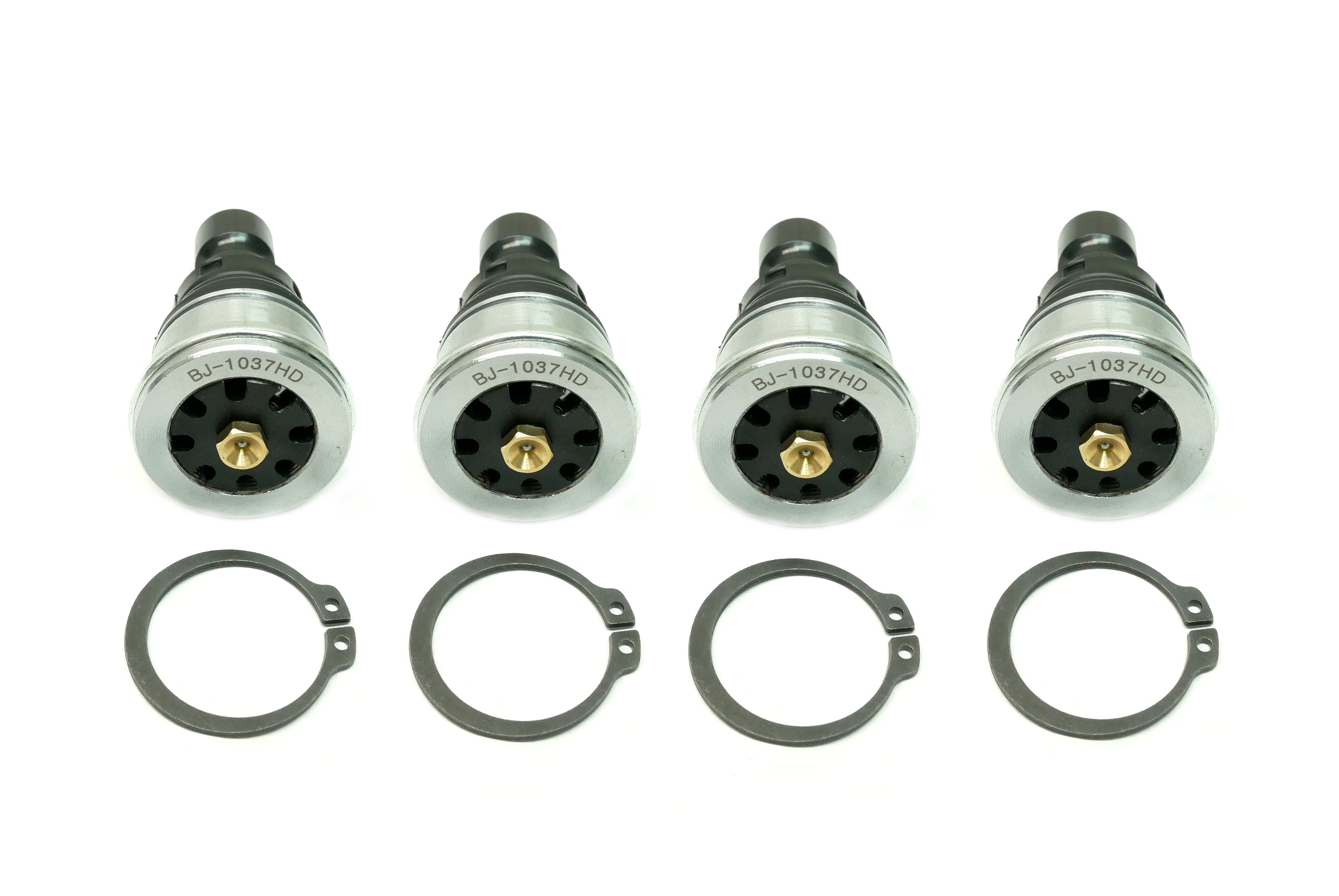 Monster Performance Full Ball Joint Set for Polaris 7710533, 7081263, 7081991, Upper & Lower, Heavy Duty, 4340 Chromoly Steel, Greaseable, Low Friction, Adjustable, Chrome Plated, Set of 4 2