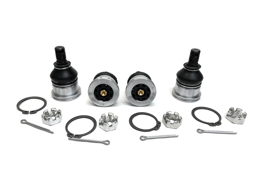 Monster Performance Full Ball Joint Set for Yamaha 3B4-23579-00-00, 3B4-23579-01-00, Upper & Lower, Heavy Duty, 4340 Chromoly Steel, Greaseable, Low Friction, Adjustable, Chrome Plated, Set of 4 2