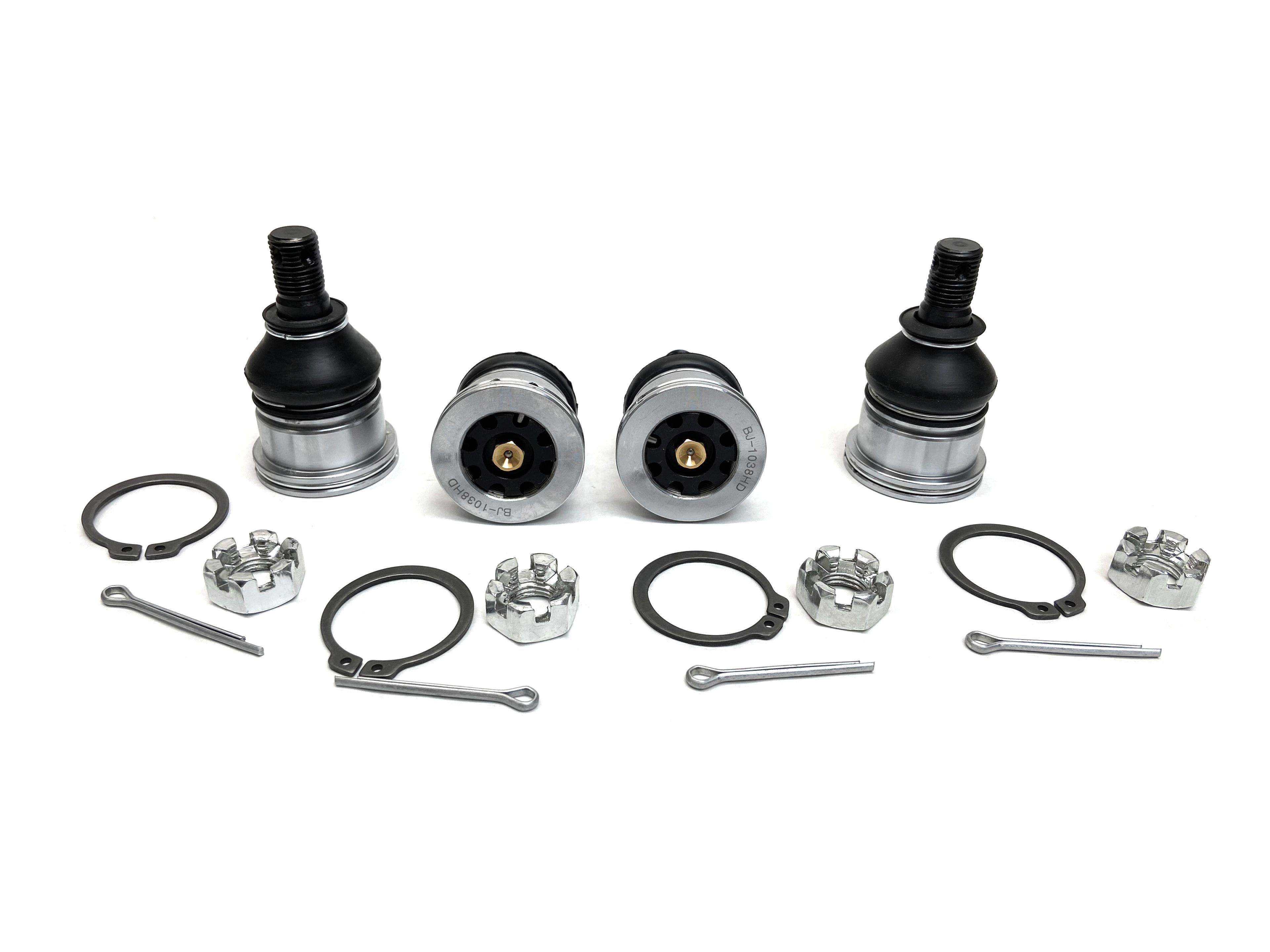 Monster Performance Full Ball Joint Set for Yamaha 3B4-23579-00-00, 3B4-23579-01-00, Upper & Lower, Heavy Duty, 4340 Chromoly Steel, Greaseable, Low Friction, Adjustable, Chrome Plated, Set of 4 2