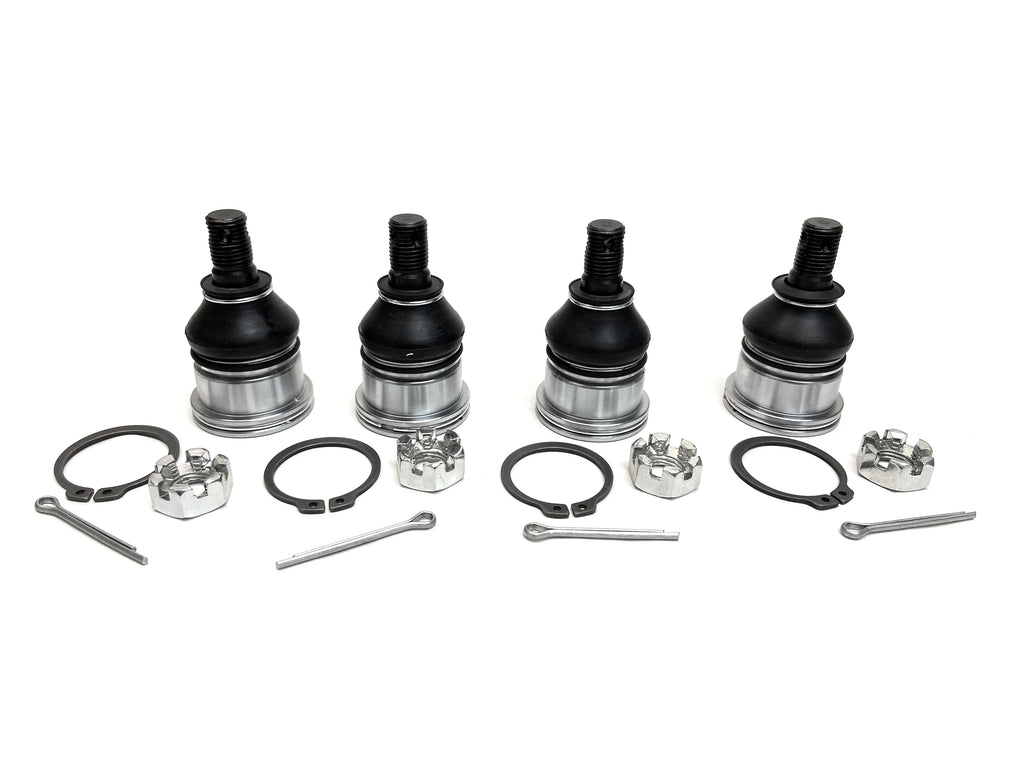 Monster Performance Full Ball Joint Set for Yamaha 3B4-23579-00-00, 3B4-23579-01-00, Upper & Lower, Heavy Duty, 4340 Chromoly Steel, Greaseable, Low Friction, Adjustable, Chrome Plated, Set of 4 1