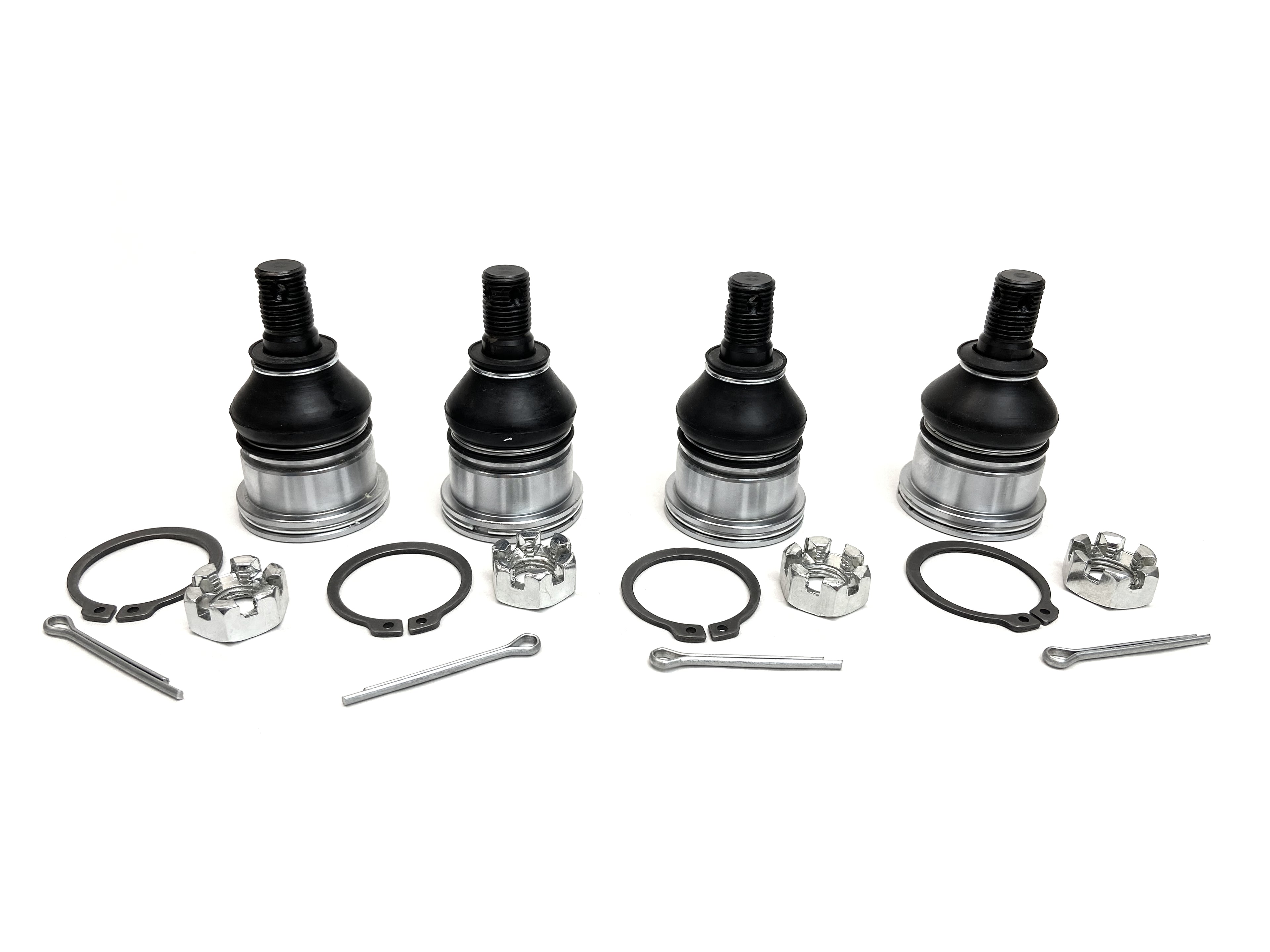 Monster Performance Full Ball Joint Set for Yamaha 3B4-23579-00-00, 3B4-23579-01-00, Upper & Lower, Heavy Duty, 4340 Chromoly Steel, Greaseable, Low Friction, Adjustable, Chrome Plated, Set of 4 1
