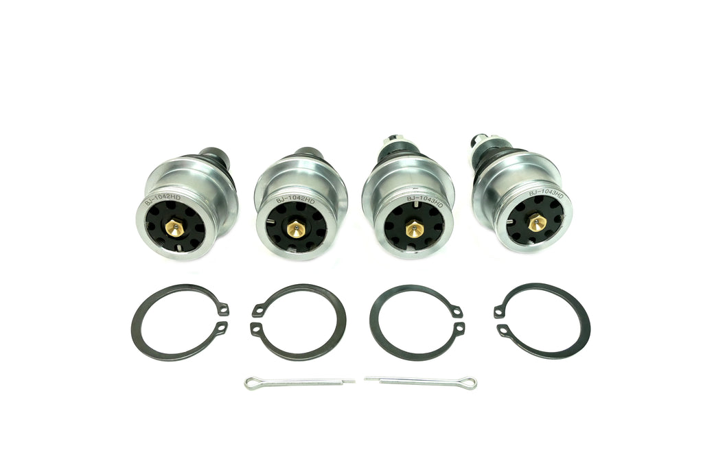 Monster Performance Full Ball Joint Set for Can-Am 706202044, 706202045, Upper & Lower, Heavy Duty, 4340 Chromoly Steel, Greaseable, Low Friction, Adjustable, Chrome Plated, Set of 4 2