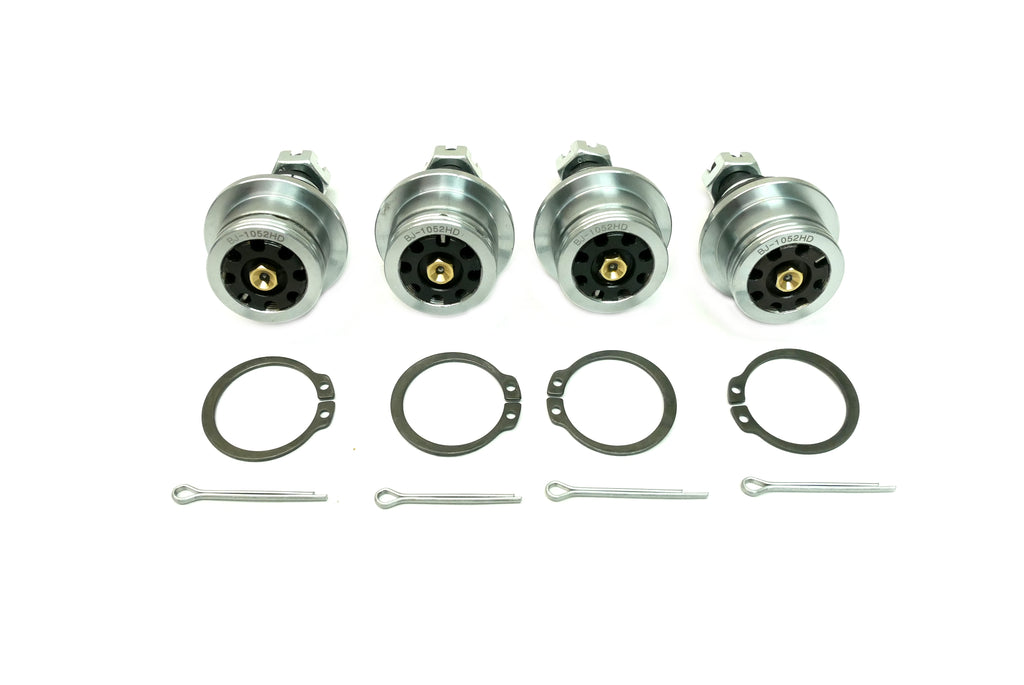 Monster Performance Full Ball Joint Set for Yamaha 1XD-23579-00-00, Upper & Lower, Heavy Duty, 4340 Chromoly Steel, Greaseable, Low Friction, Adjustable, Chrome Plated, Set of 4 2