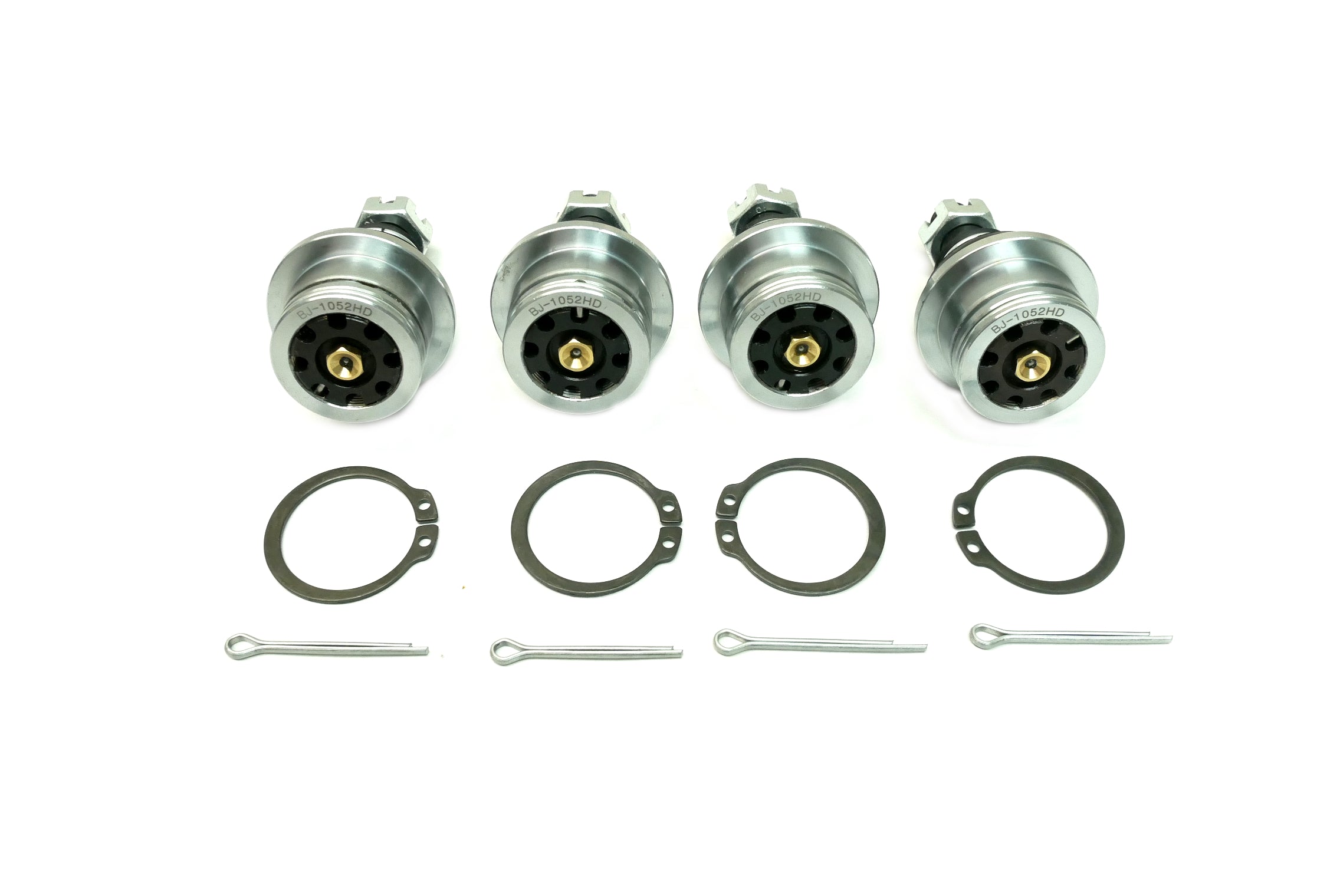 Monster Performance Full Ball Joint Set for Yamaha 1XD-23579-00-00, Upper & Lower, Heavy Duty, 4340 Chromoly Steel, Greaseable, Low Friction, Adjustable, Chrome Plated, Set of 4 2