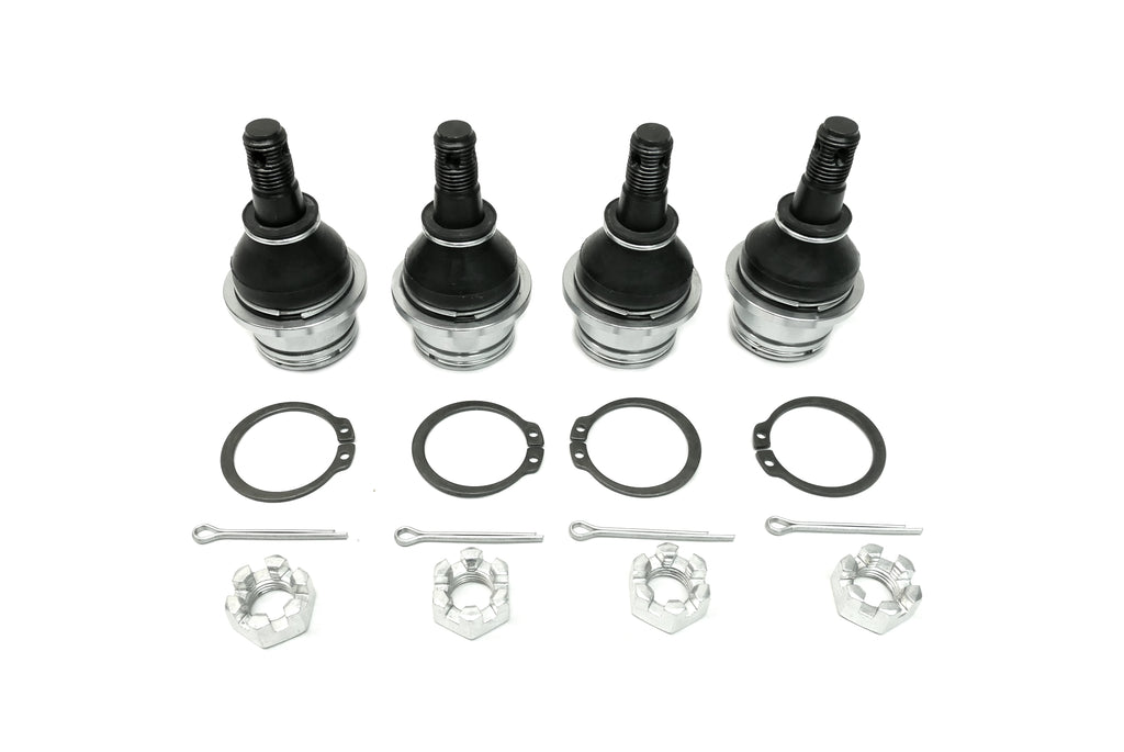 Monster Performance Full Ball Joint Set for Yamaha 1XD-23579-00-00, Upper & Lower, Heavy Duty, 4340 Chromoly Steel, Greaseable, Low Friction, Adjustable, Chrome Plated, Set of 4 3
