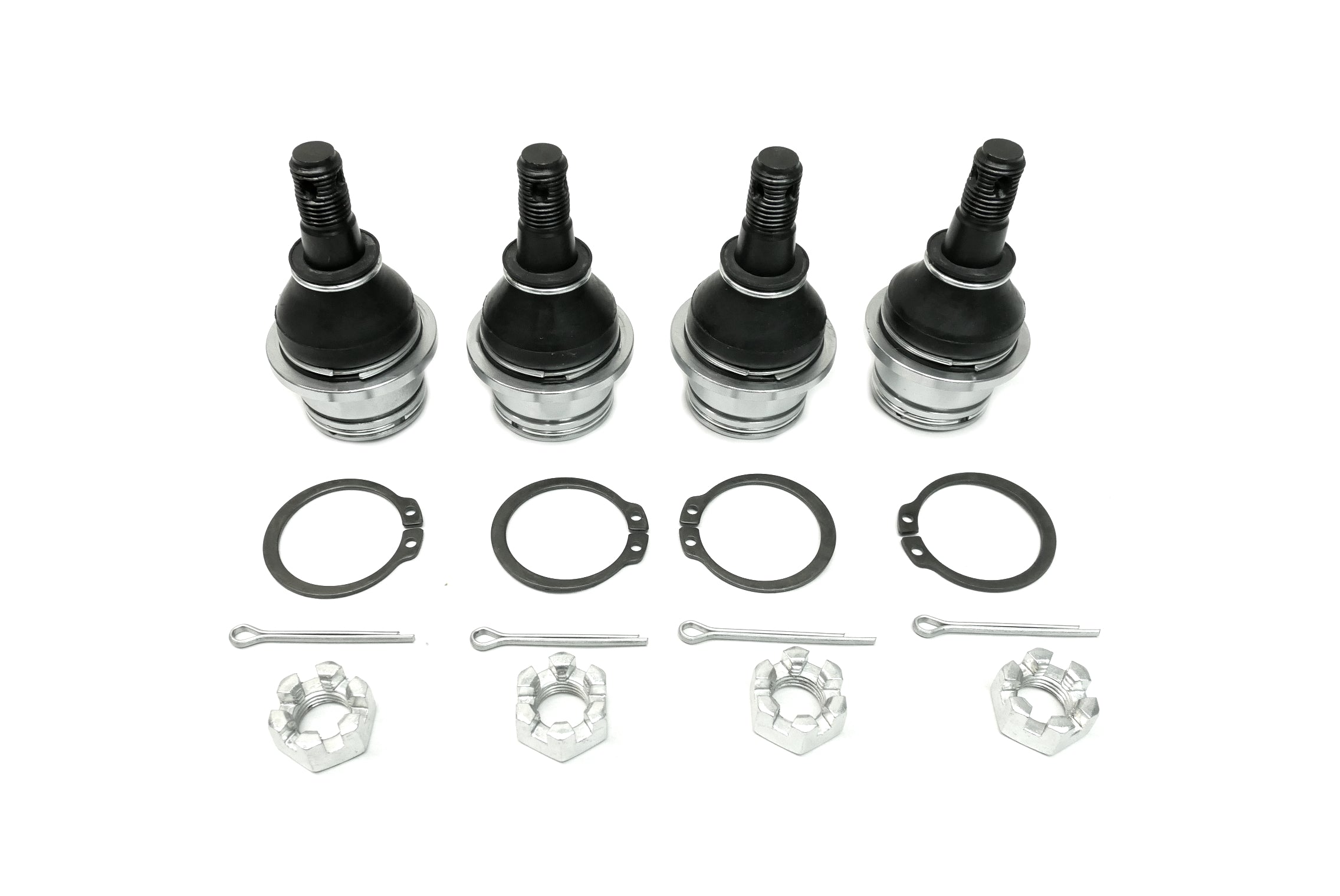 Monster Performance Full Ball Joint Set for Yamaha 1XD-23579-00-00, Upper & Lower, Heavy Duty, 4340 Chromoly Steel, Greaseable, Low Friction, Adjustable, Chrome Plated, Set of 4 3