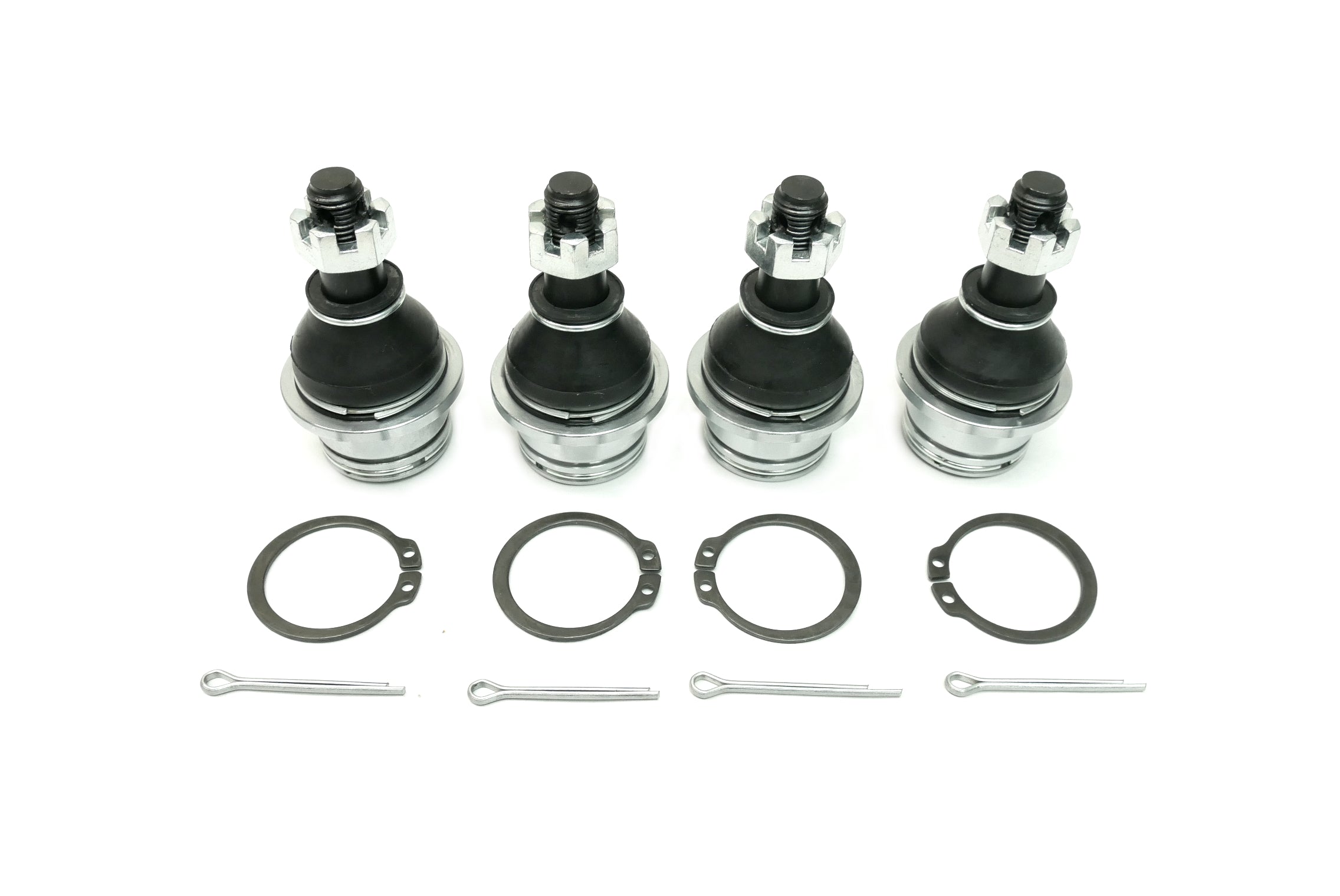 Monster Performance Full Ball Joint Set for Yamaha 1XD-23579-00-00, Upper & Lower, Heavy Duty, 4340 Chromoly Steel, Greaseable, Low Friction, Adjustable, Chrome Plated, Set of 4 1