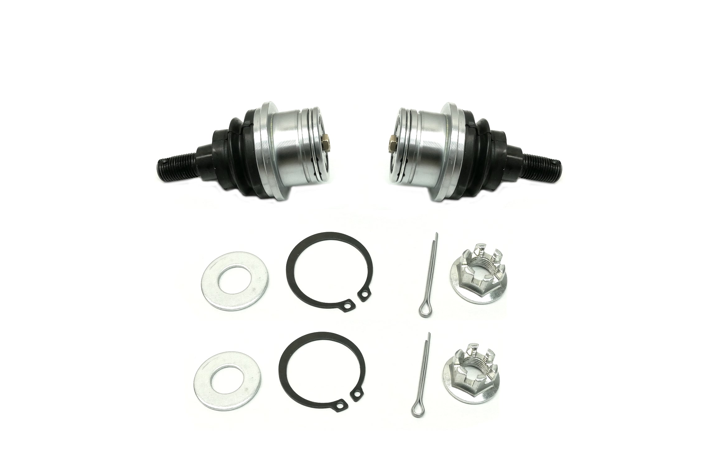 Monster Performance Ball Joints for Honda 51375-HL6-A02, Upper, Heavy Duty, 4340 Chromoly Steel, Greaseable, Low Friction, Adjustable, Chrome Plated, Set of 2 2