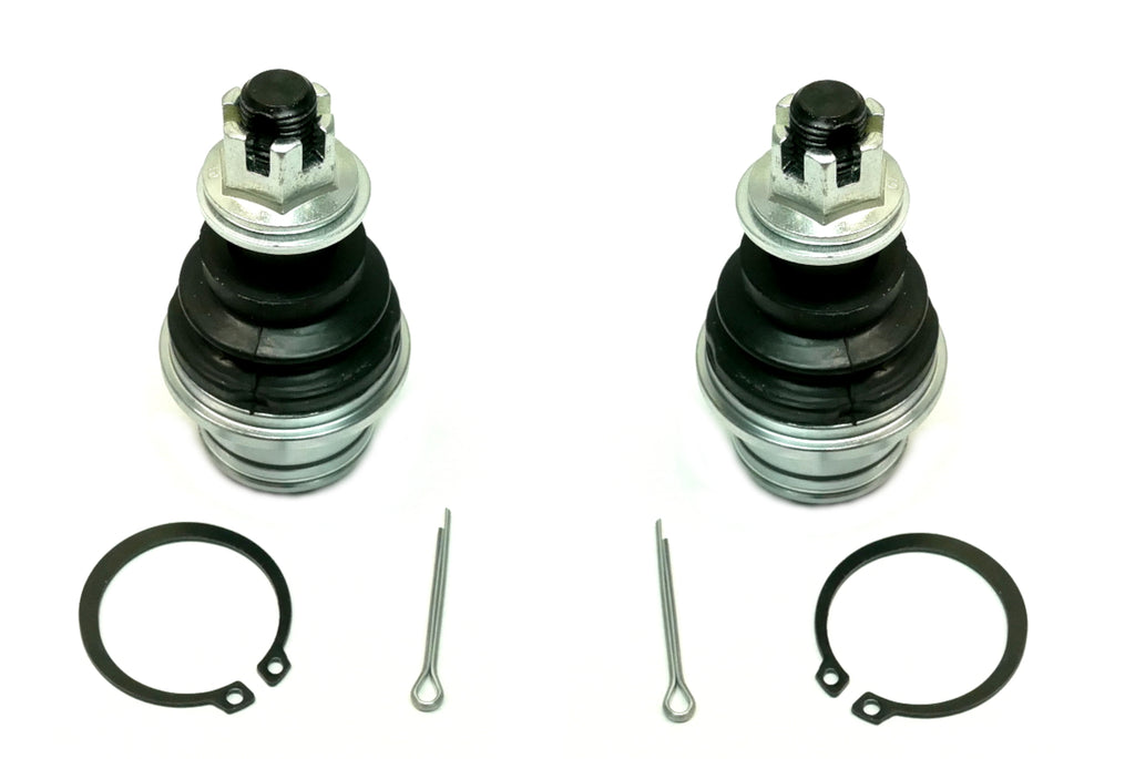 Monster Performance Ball Joints for Honda 51375-HL6-A02, Upper, Heavy Duty, 4340 Chromoly Steel, Greaseable, Low Friction, Adjustable, Chrome Plated, Set of 2 1