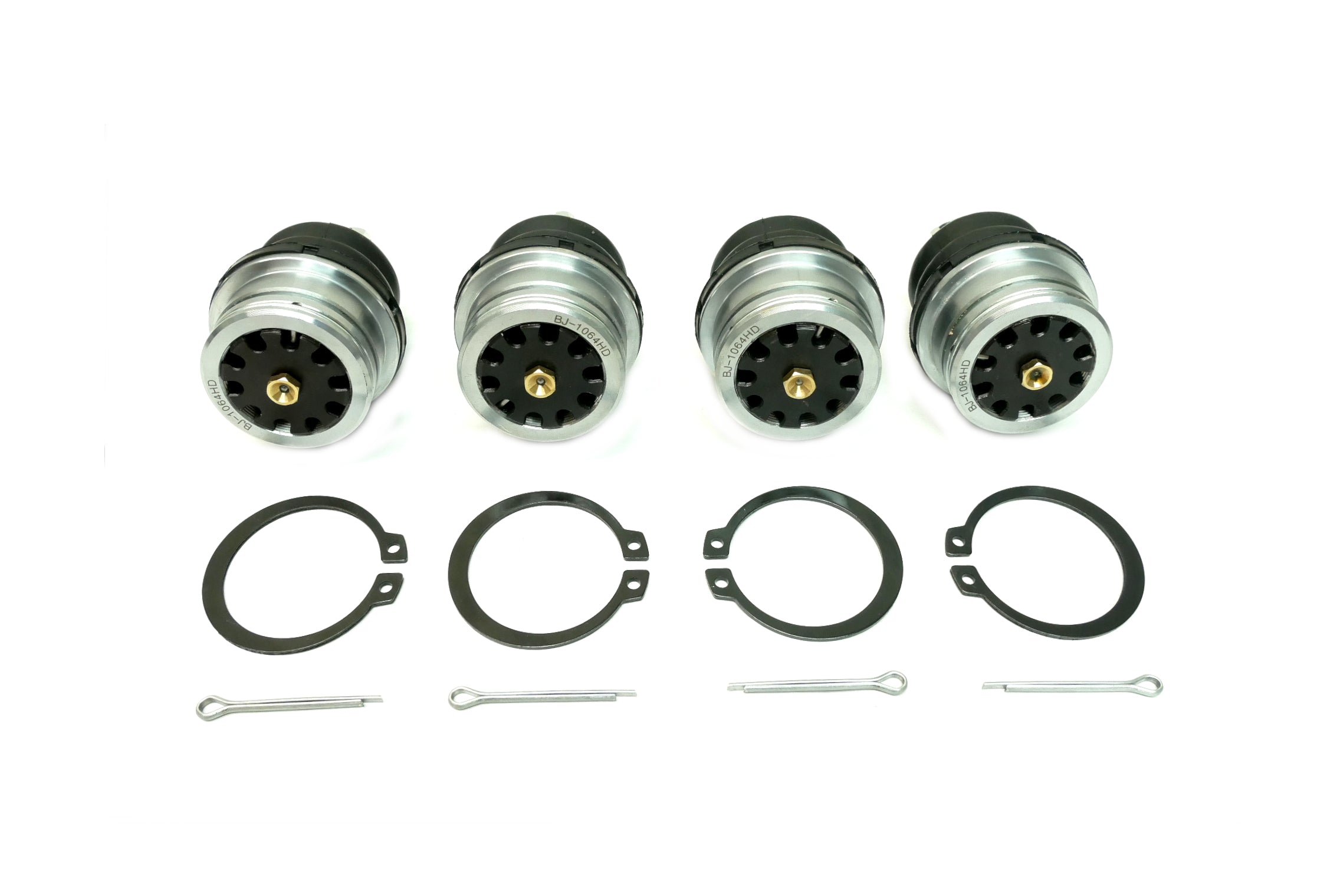 Monster Performance Full Ball Joint Set for Kawasaki 59266-0738, Teryx KRX 1000 2020-2023, Upper & Lower, Heavy Duty, 4340 Chromoly Steel, Greaseable, Low Friction, Adjustable, Chrome Plated, Set of 4 2