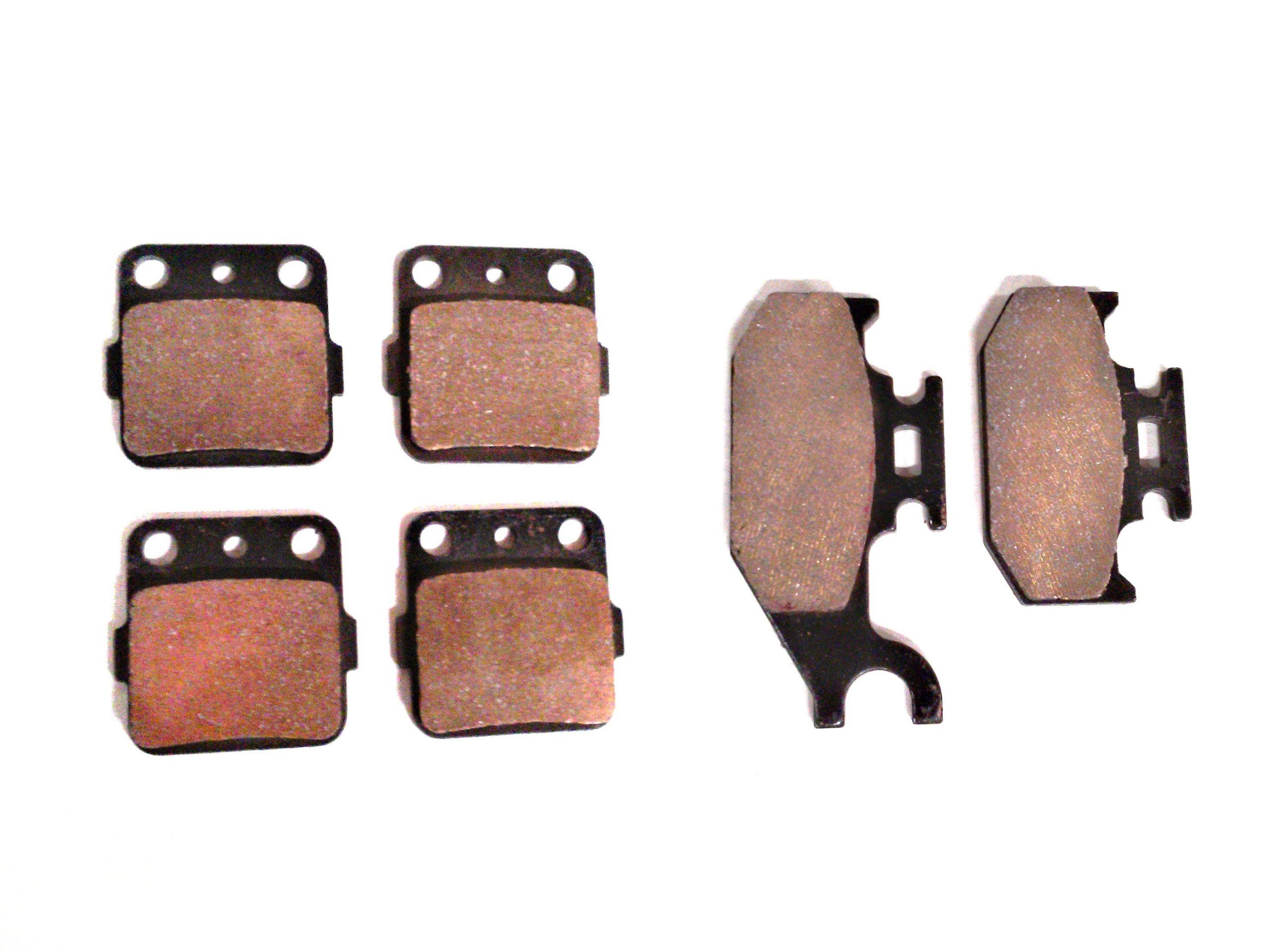 Monster Performance Full Brake Pad Set for Yamaha Grizzly, Kodiak & Wolverine 400 450, Front & Rear, Quiet Braking, Low-Dust, All-Weather, Quality Tested 1