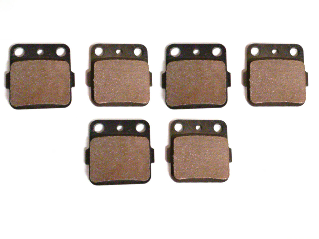Monster Performance Full Brake Pad Set For Yamaha 3GD-W0045-01-00, 5LP-W0045-00-00, Front & Rear, Quiet Braking, Low-Dust, All-Weather, Quality Tested