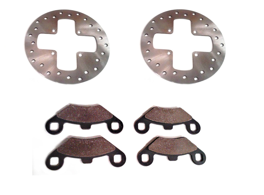 Precision Front Brake Rotors & Pads for Polaris 5211271 5211325 Optimal Braking