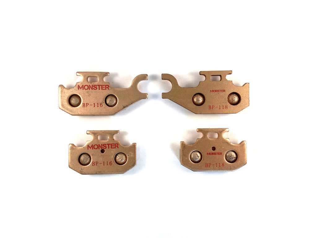 Monster Performance Front Brake Pad Set for Can-Am 705600349, Outlander Traxter Renegade, Left & Right, Quiet Braking, Low-Dust, All-Weather, Quality Tested 2