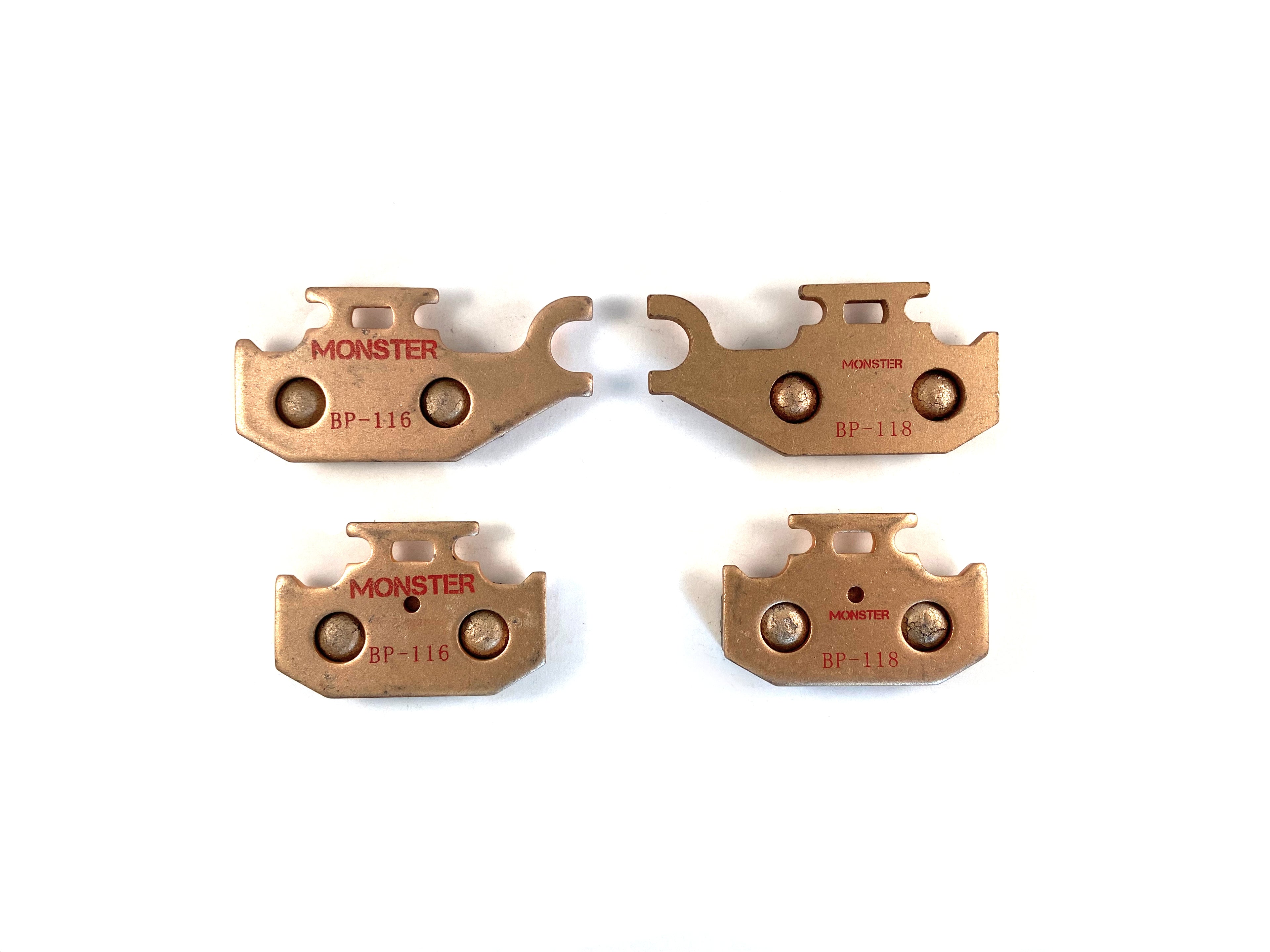 Monster Performance Front Brake Pad Set for Can-Am 705600349, Outlander Traxter Renegade, Left & Right, Quiet Braking, Low-Dust, All-Weather, Quality Tested 2