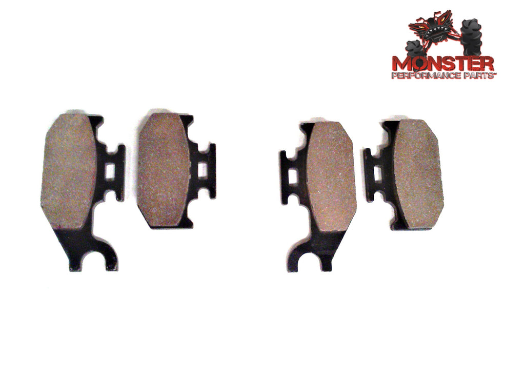 Monster Performance Full Brake Pad Set for Bombardier Quest & Traxter 500 650 2001-2004, Front & Rear, Quiet Braking, Low-Dust, All-Weather, Quality Tested 3