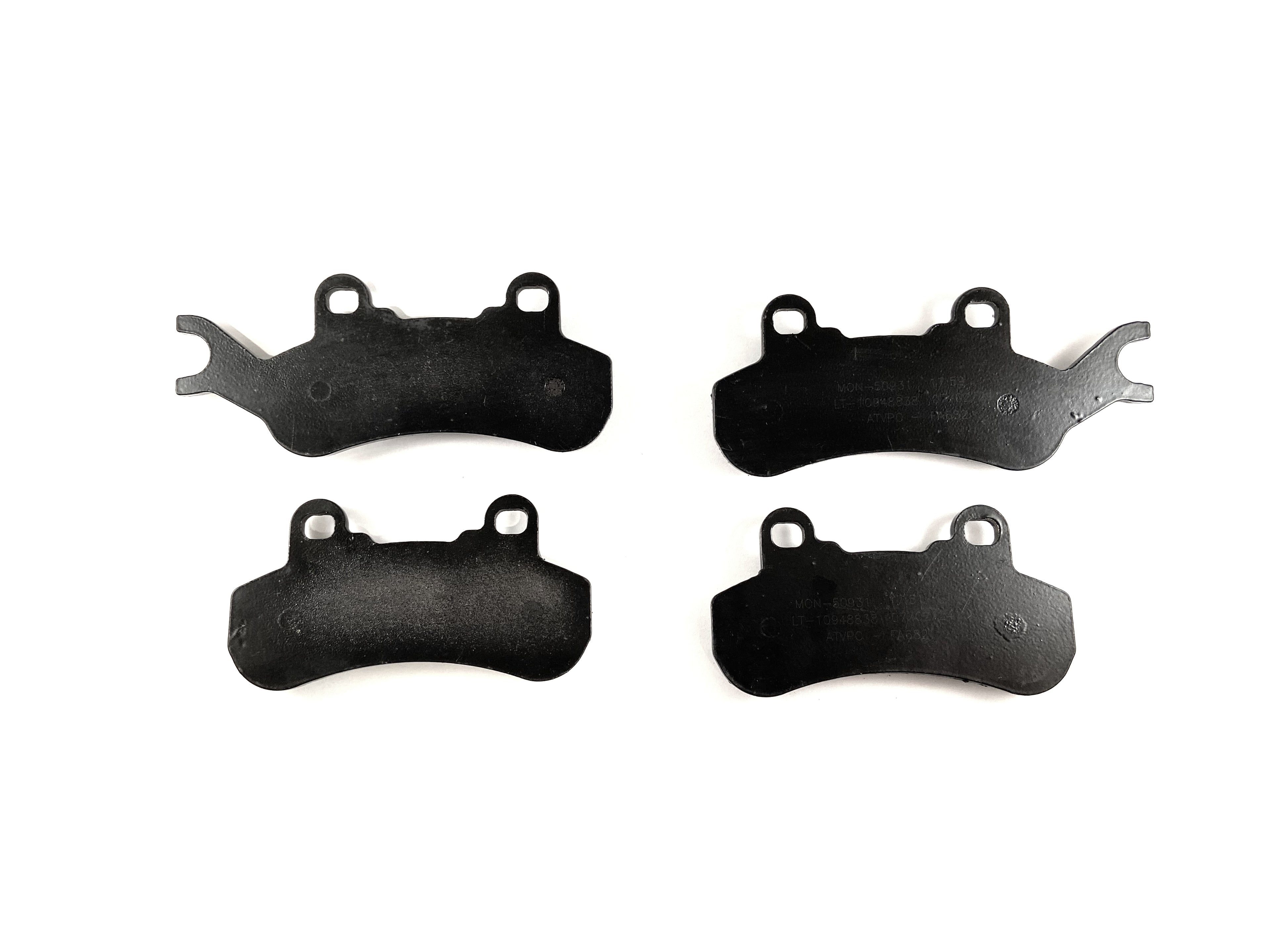 Monster Performance Full Brake Pad Set for Can-Am 715900379, 715900380, Front & Rear, Ceramic, Quiet Braking, Low-Dust, All-Weather, Quality Tested 2