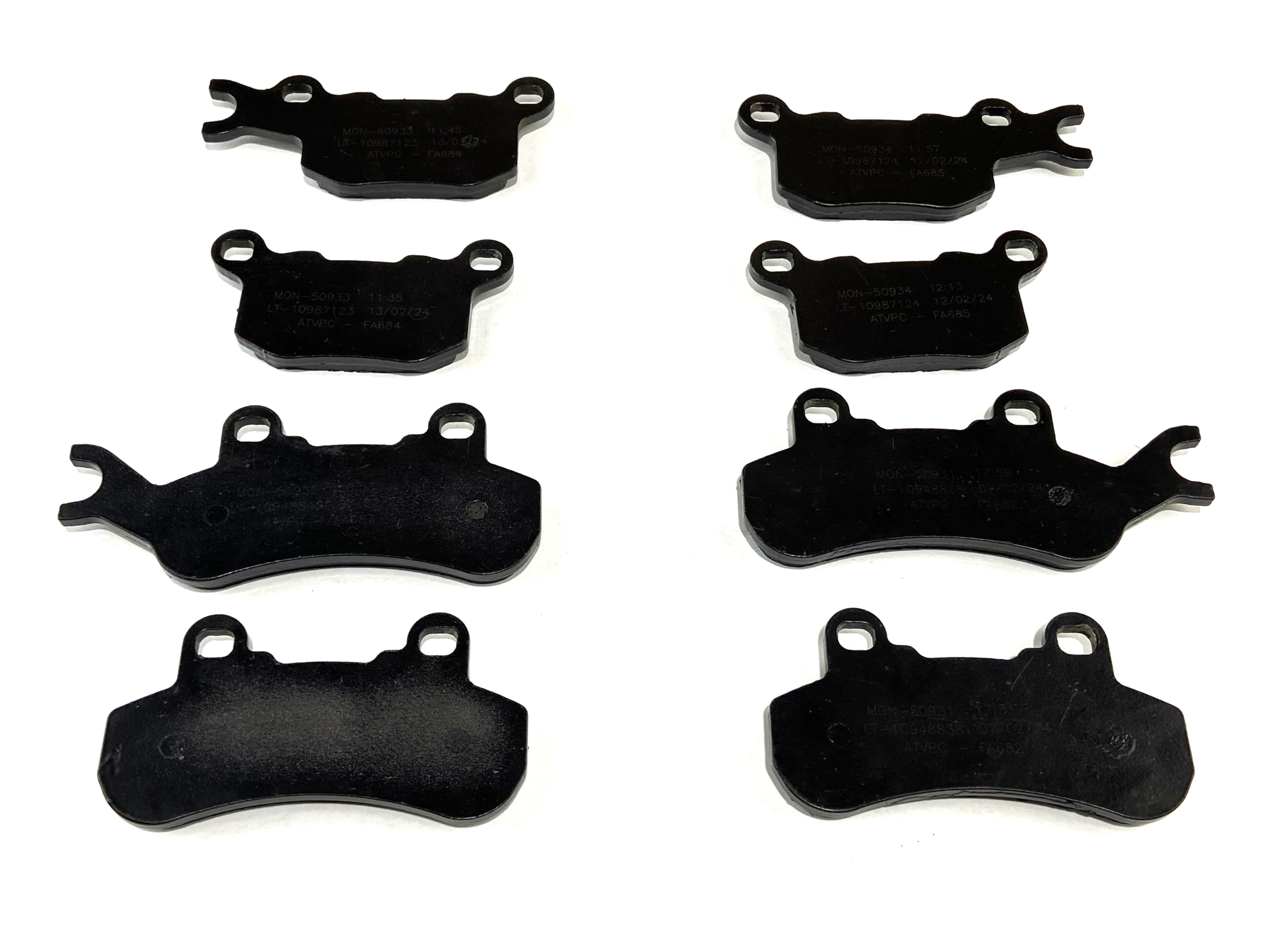 Monster Performance Full Brake Pad Set for Can-Am Defender HD8 & HD10, Front & Rear, Ceramic, Quiet Braking, Low-Dust, All-Weather, Quality Tested 3