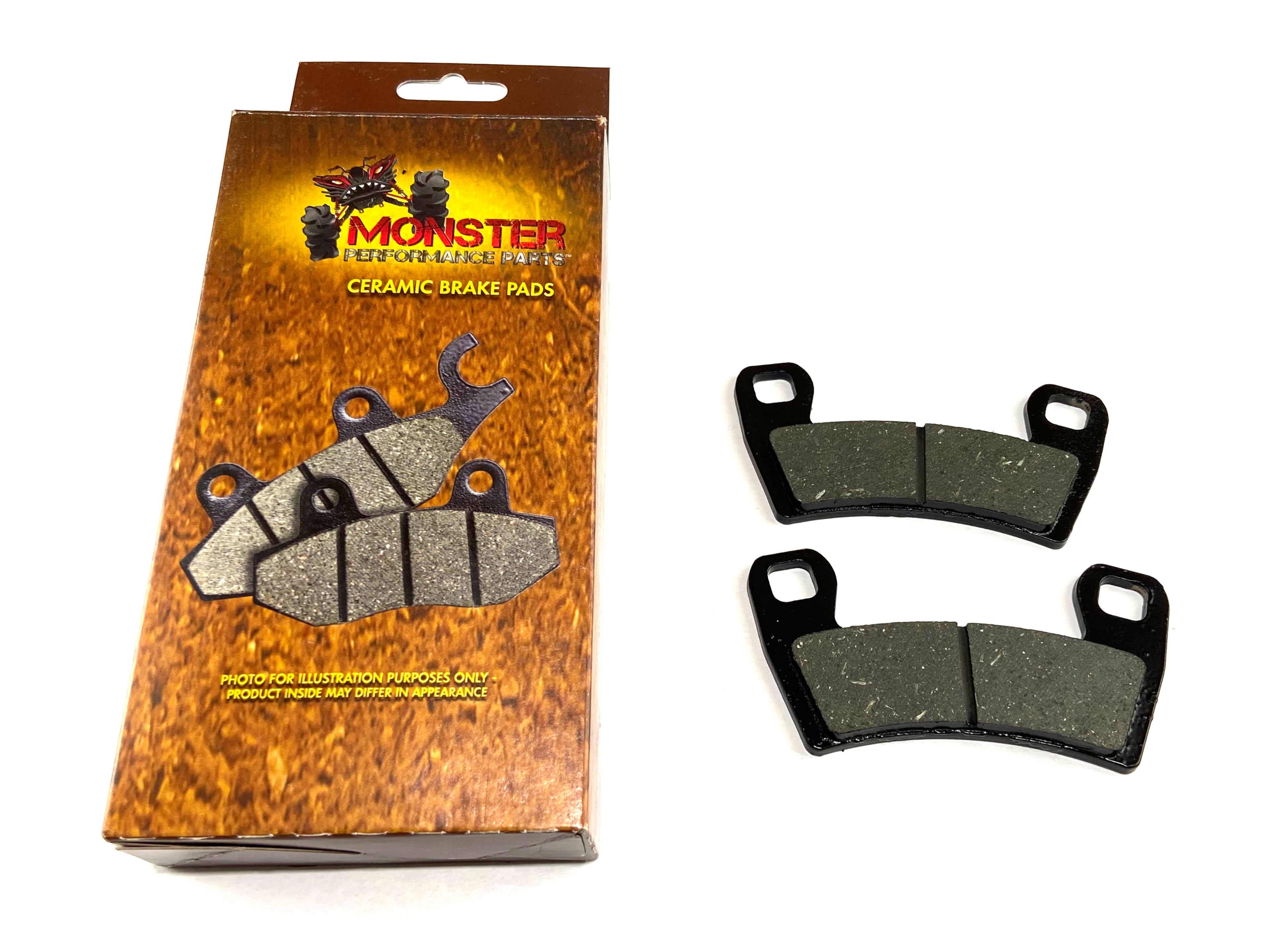 Monster Front Brake Pads for Polaris 2206025, Left or Right, Ceramic