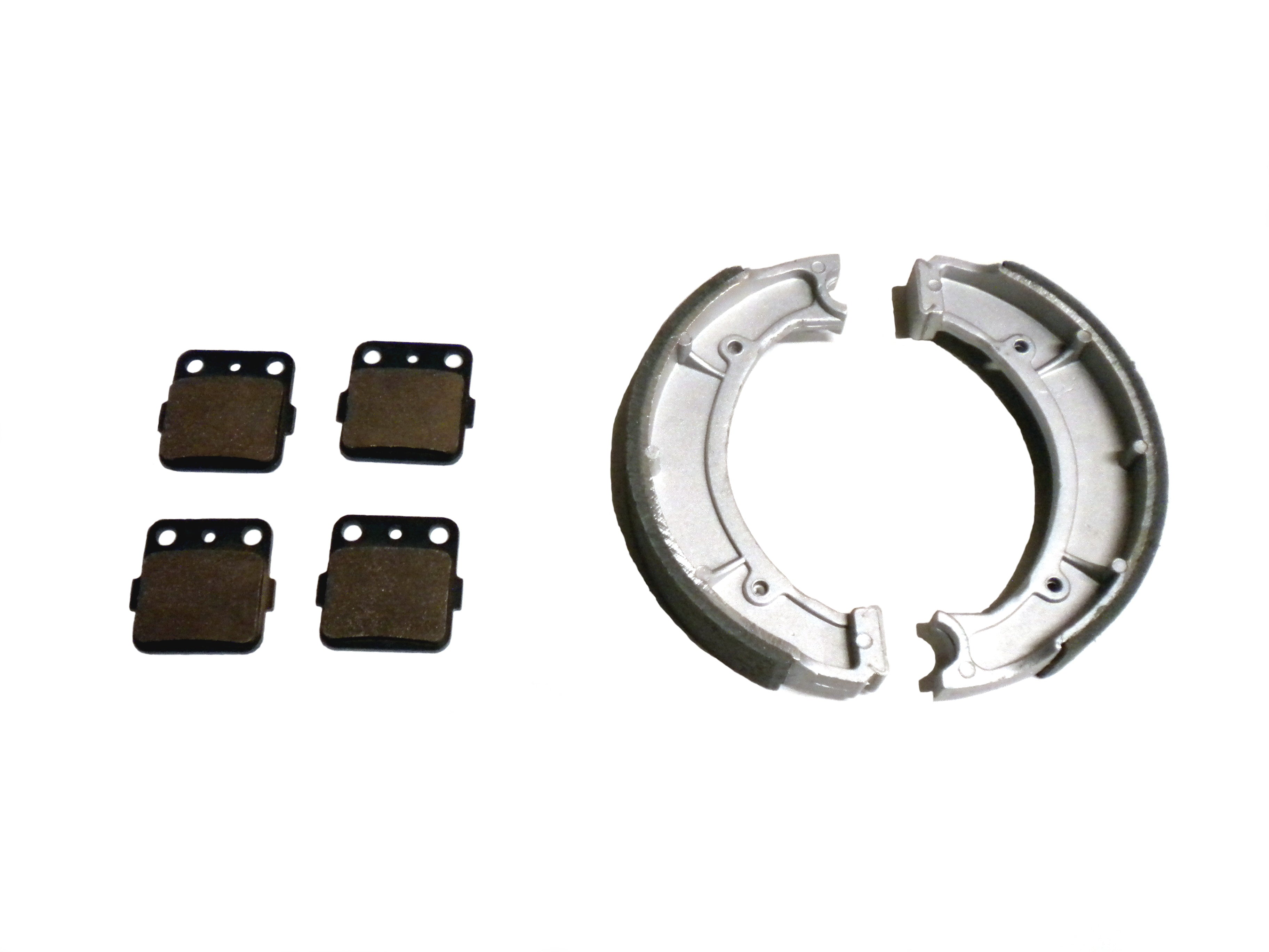Monster Performance Full Brake Pad Set with Shoes for Yamaha Big Bear 400 2000-2004 & Grizzly 600 1998-2001, Front & Rear, Quiet Braking, Low-Dust, All-Weather, Quality Tested 1