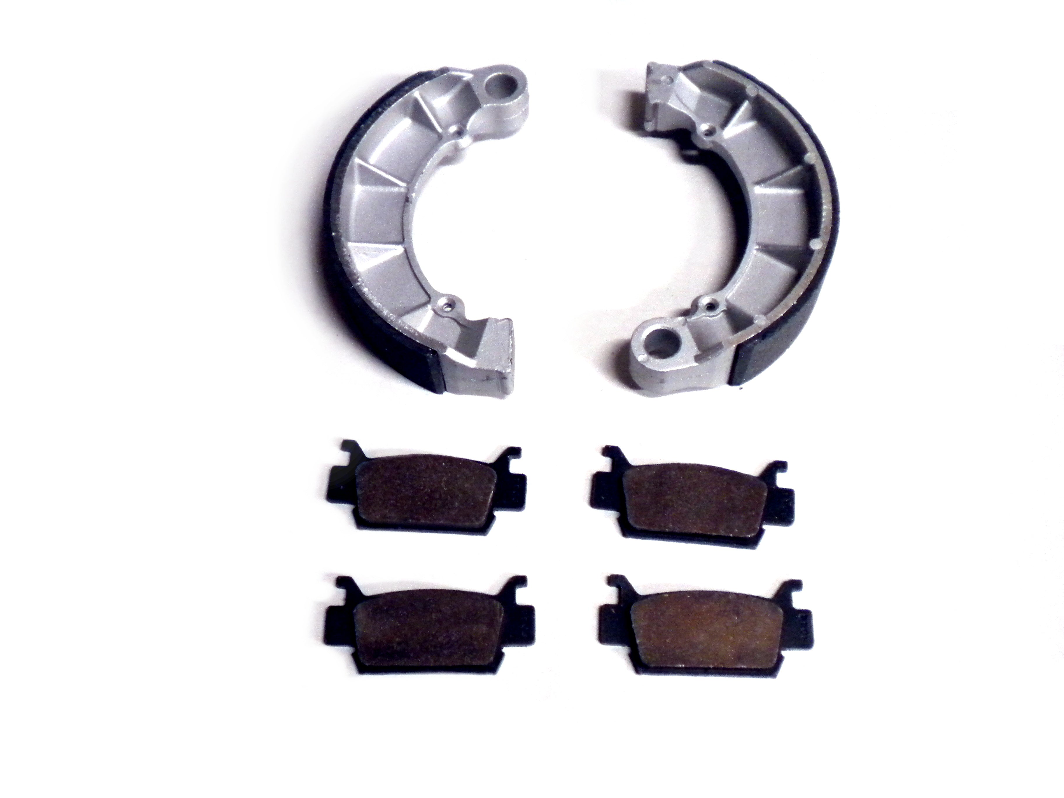 Monster Performance Full Brake Pad Set with Shoes for Honda Foreman 500 2005-2011 & Rubicon 500 2005-2014, Front & Rear, Quiet Braking, Low-Dust, All-Weather, Quality Tested 1