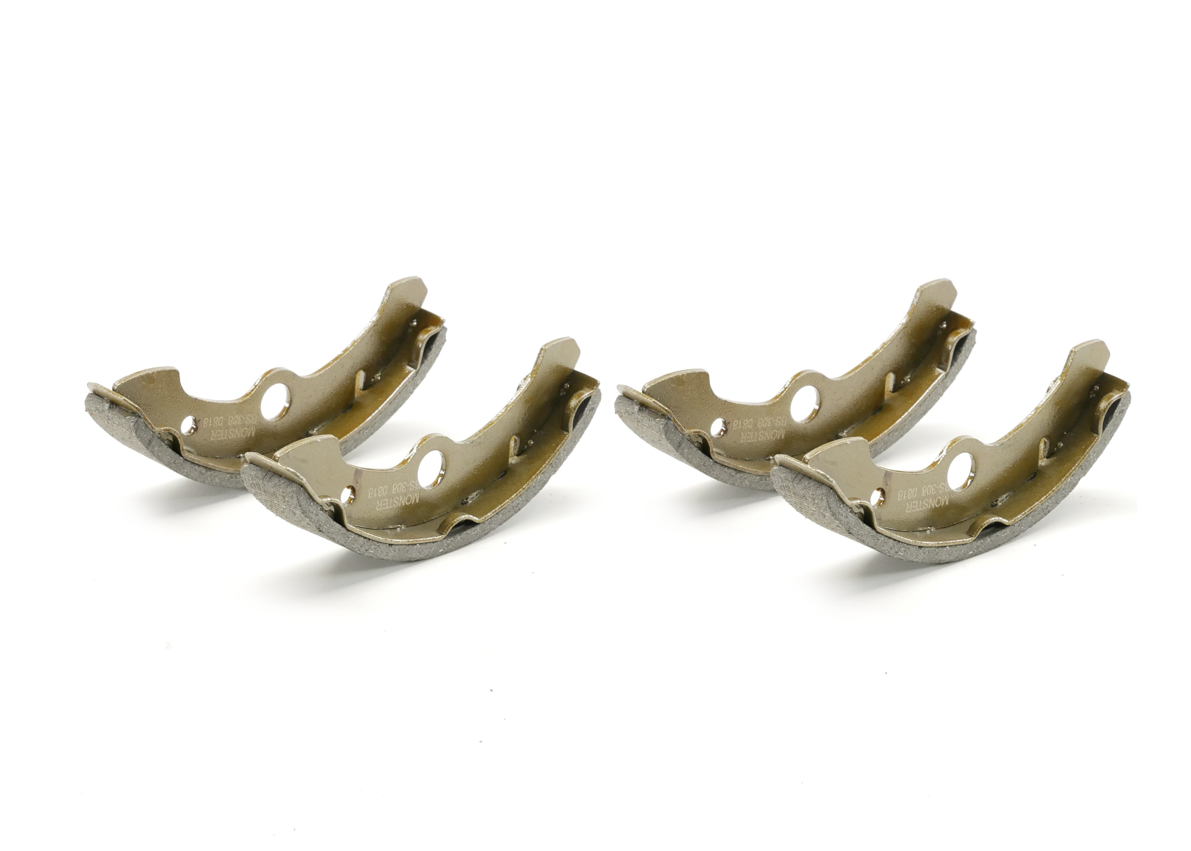 Monster Performance Front Brake Shoes for Yamaha Big Bear 350 1989-1999 & Kodiak 400 1993-1998, Left & Right, Precision Machined, Quiet Operation, Optimal Stopping, All-Weather, Quality Tested 1