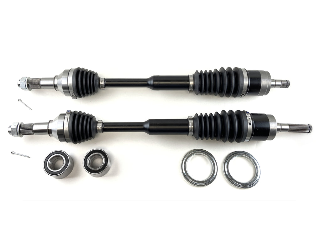 Monster XP Series Front CV Axles & Brgs for Can-Am 705400952 705400953, Left & Right, Telescoping, Built Tough, 4340 Chromoly Steel, Direct Fit, Factory Length with 4" of Travel 1