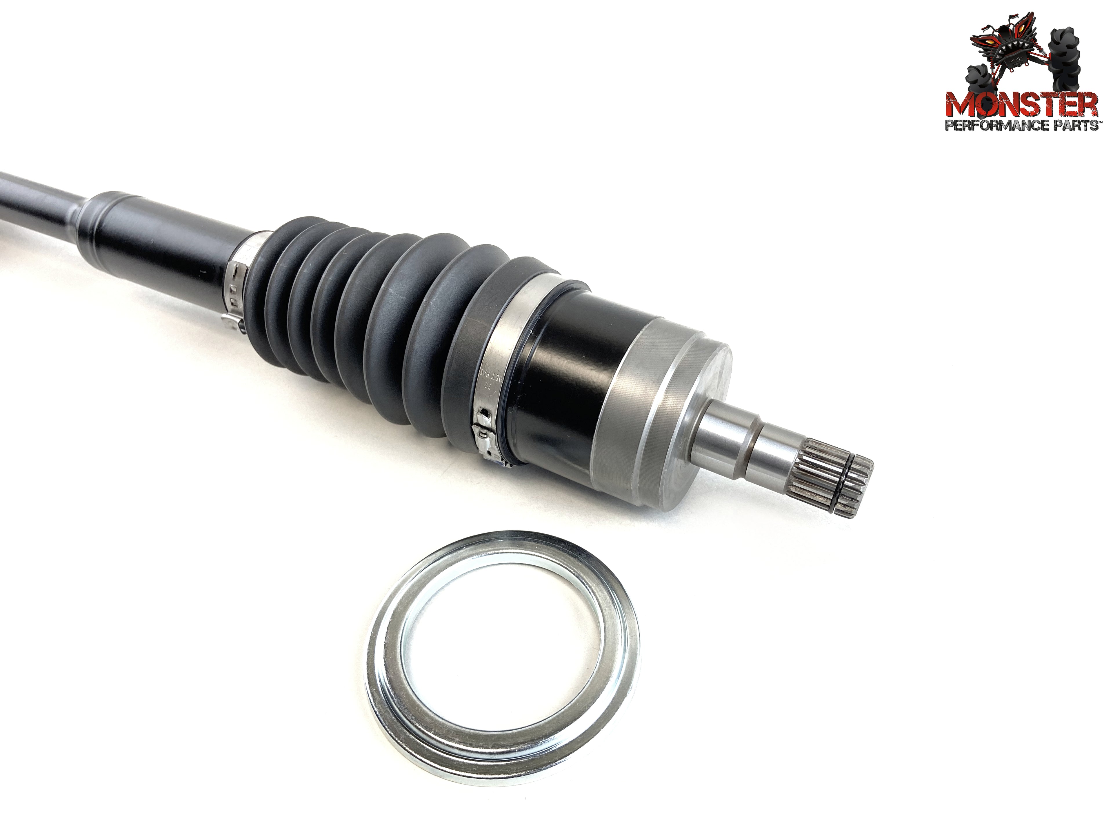 Monster XP Series Front Left CV Axle & Brg for Can-Am 705400953, Telescoping, Built Tough, 4340 Chromoly Steel, Direct Fit, Factory Length with 4" of Travel 4
