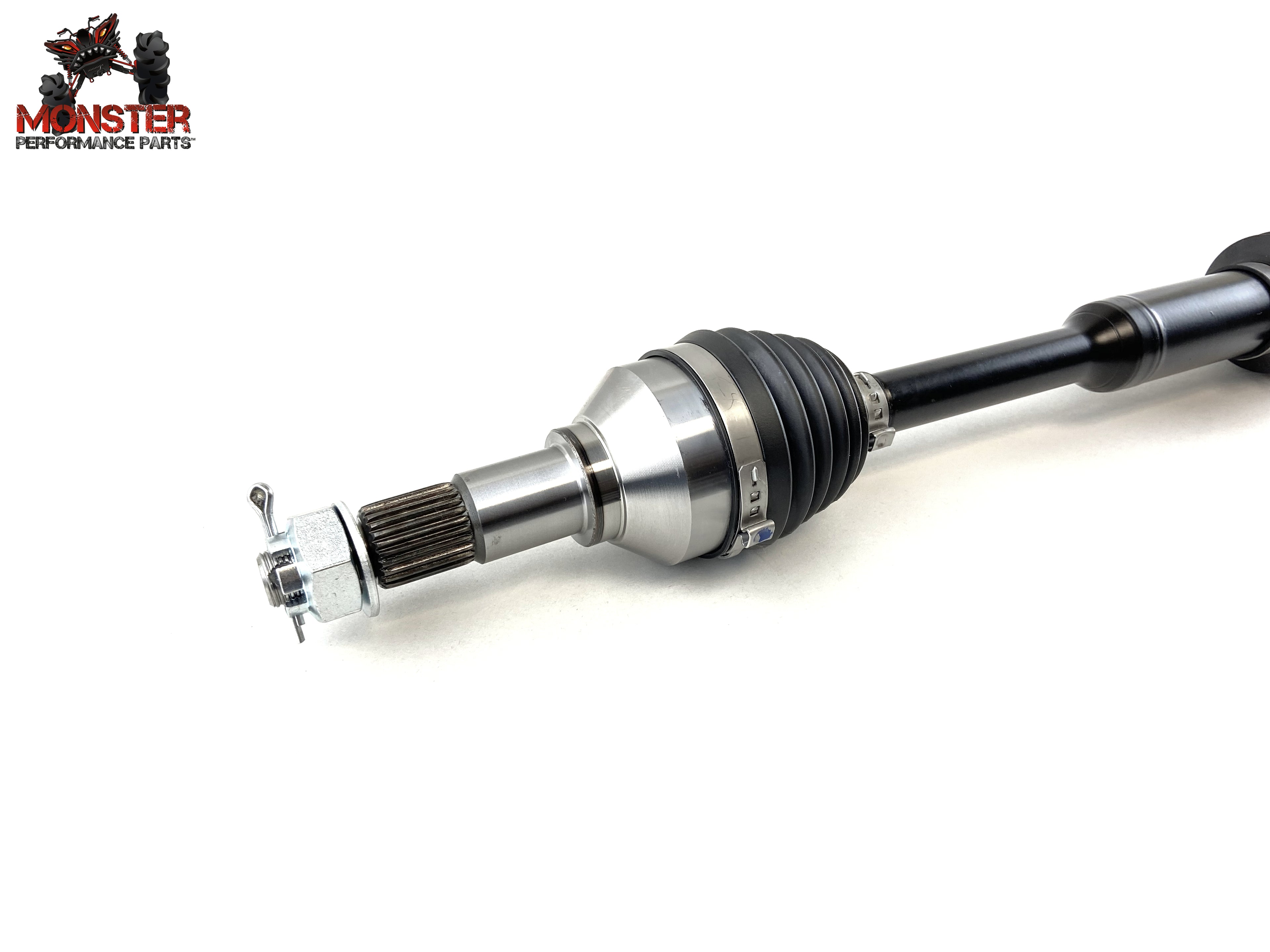 Monster XP Series Front Left CV Axle & Brg for Can-Am 705400953, Telescoping, Built Tough, 4340 Chromoly Steel, Direct Fit, Factory Length with 4" of Travel 3
