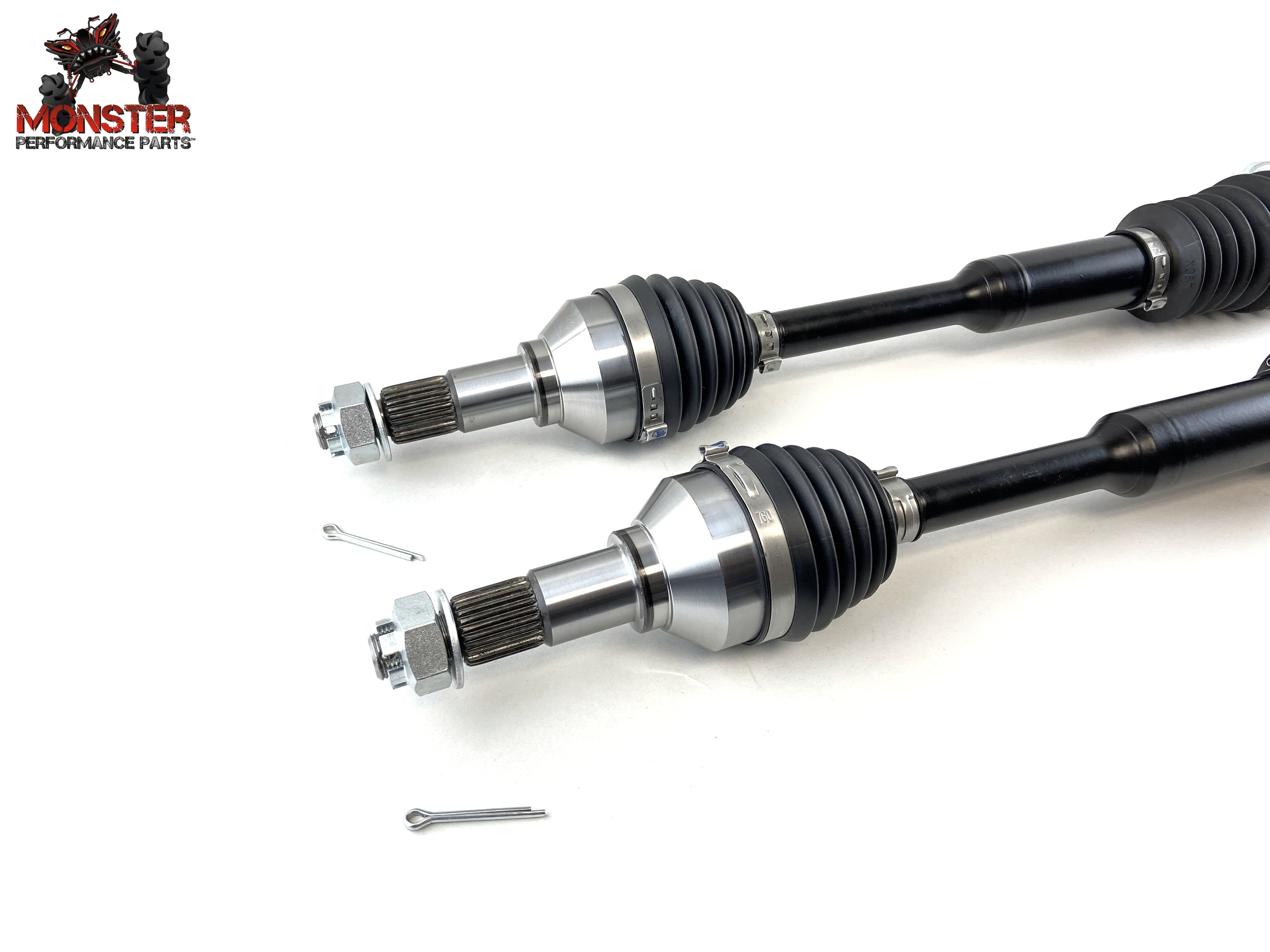 Monster XP Series Front CV Axles for Can-Am 705400952 705400953, Left & Right, Telescoping, Built Tough, 4340 Chromoly Steel, Direct Fit, Factory Length with 4" of Travel 3