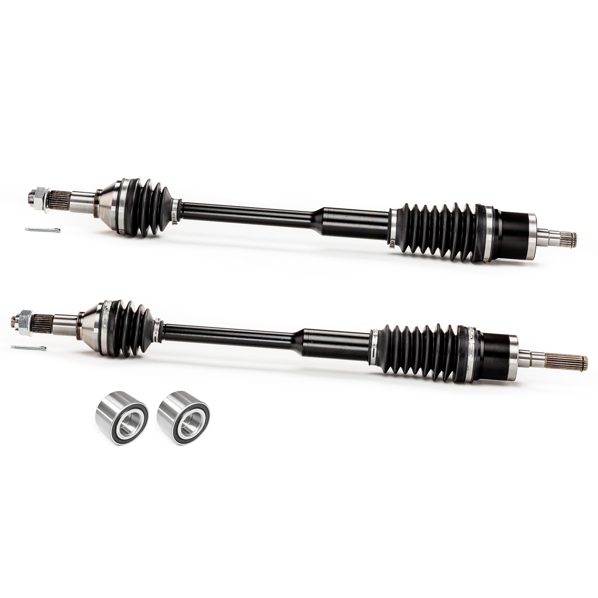 Monster XP Series Front CV Axles & Brgs for Can-Am 705401235, 705401236, Left & Right, Telescoping, Built Tough, 4340 Chromoly Steel, Direct Fit, Factory Length with 4" of Travel