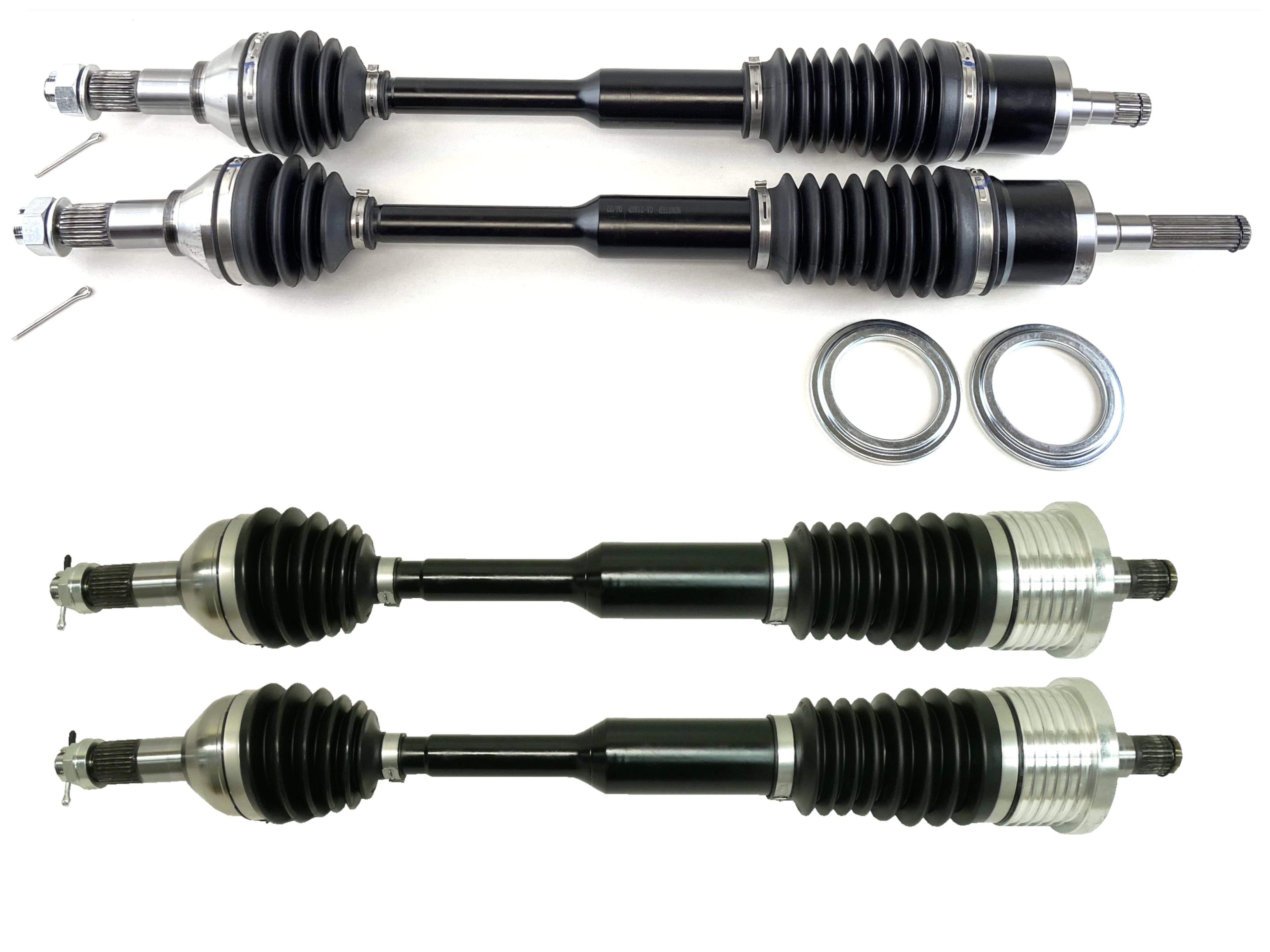 Monster XP Series Full CV Axle Set for Can-Am Maverick XC XXC 1000 2016-2018, Front & Rear, Telescoping, Built Tough, 4340 Chromoly Steel, Direct Fit, Factory Length with 4" of Travel 1